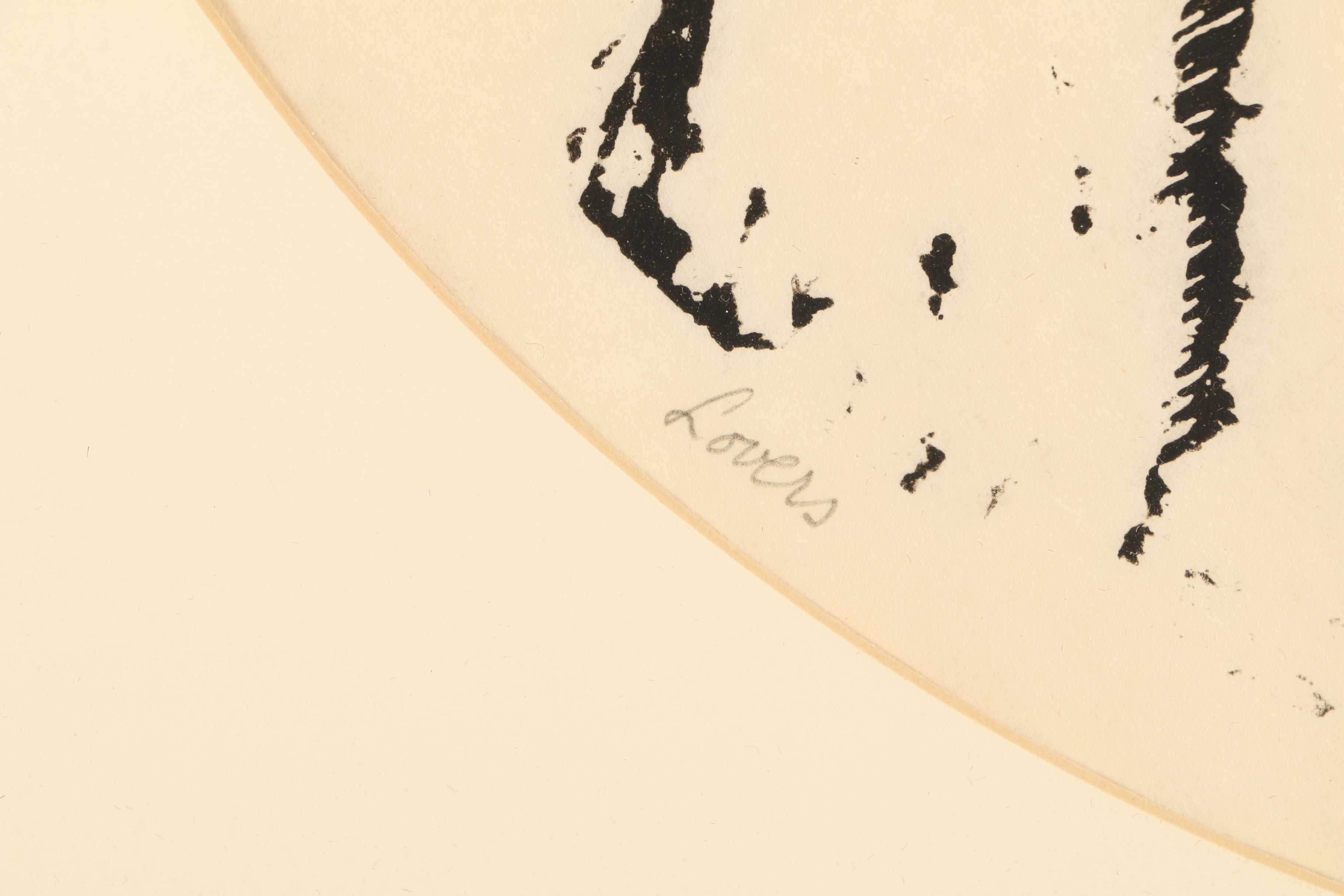 William Holian O'Neill Artist Proof Woodcut Print "Lovers"