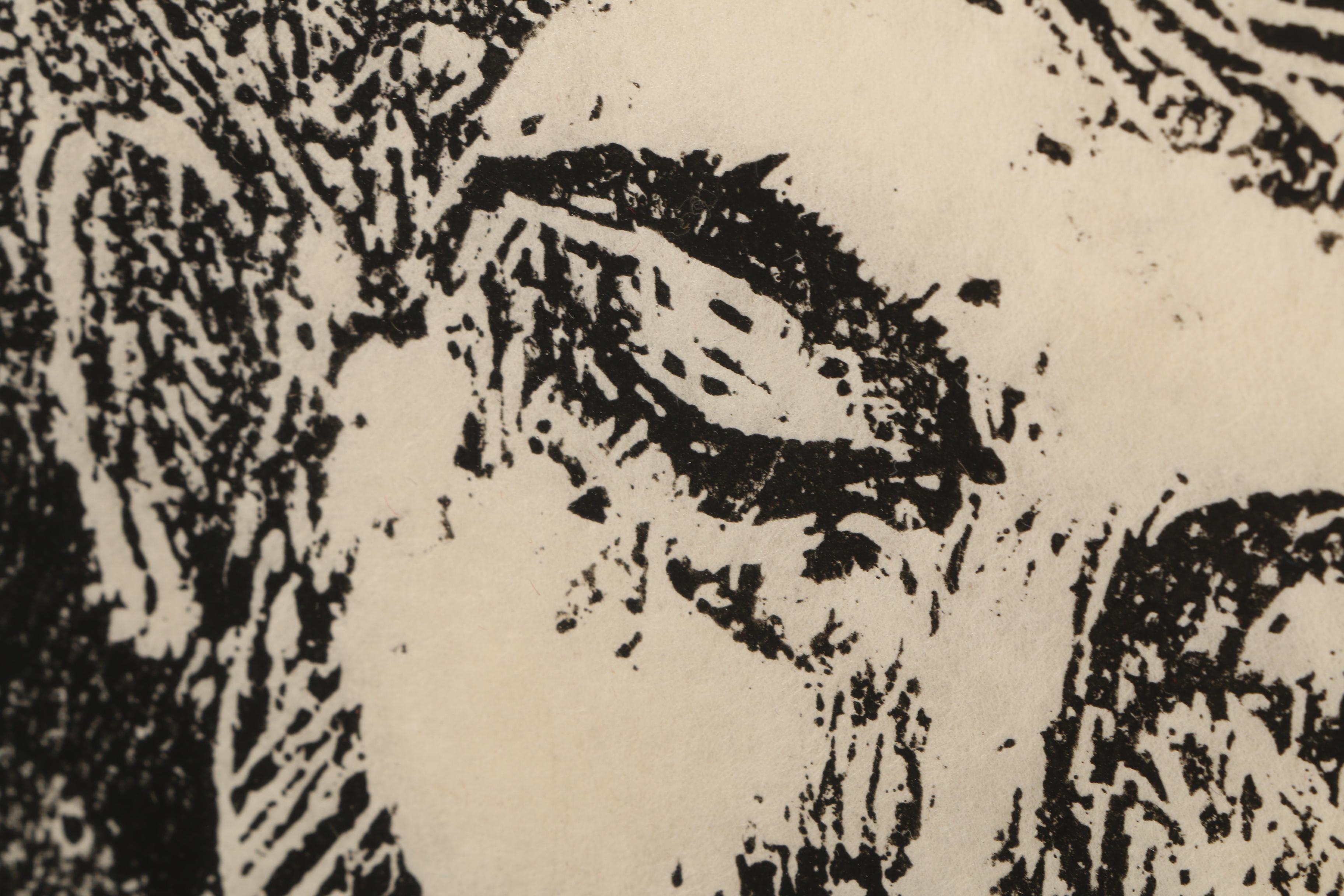 William Holian O'Neill Artist Proof Woodcut Print "Lovers"