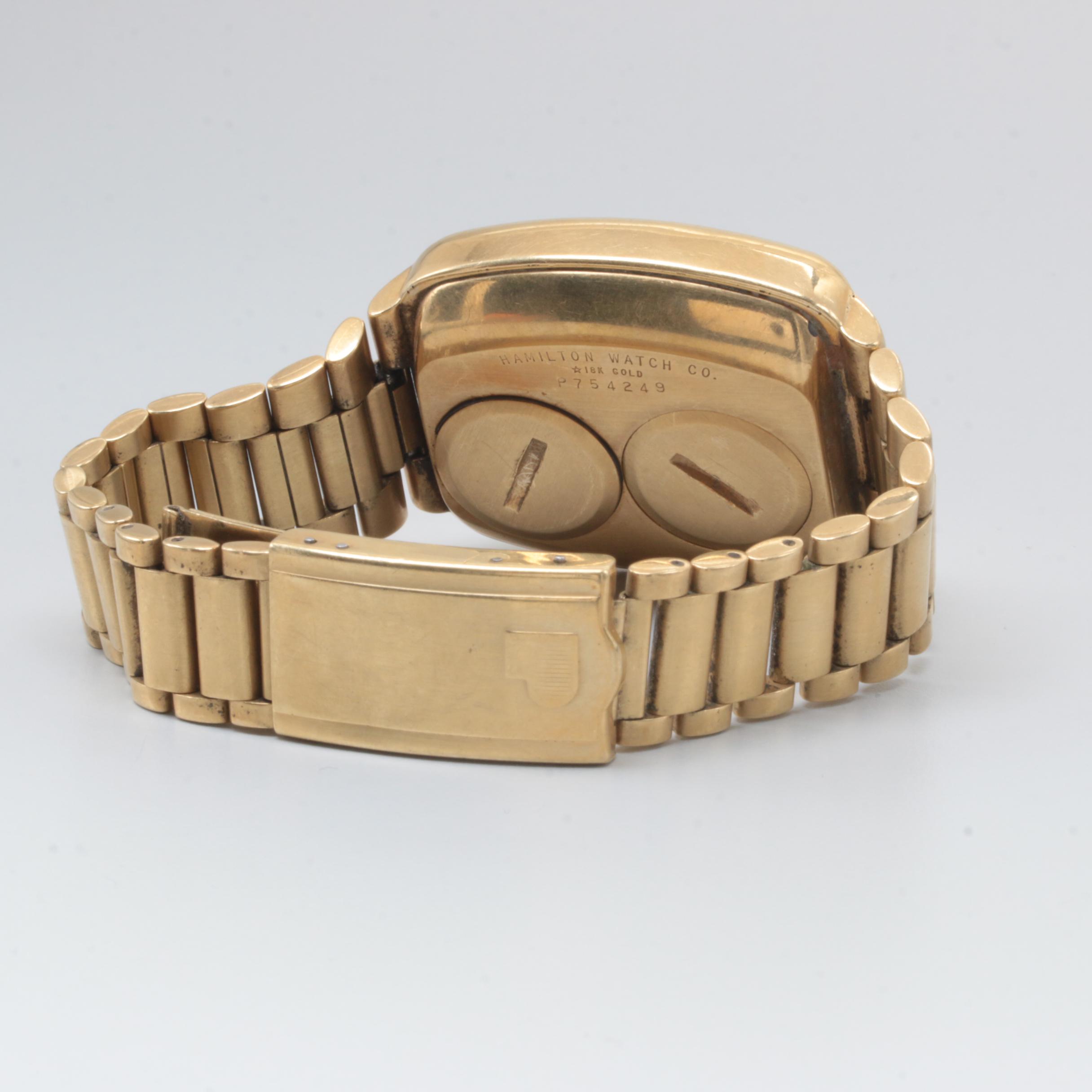 Circa 1970s 18K Yellow Gold Pulsar "Time Computer P1" Digital Watch