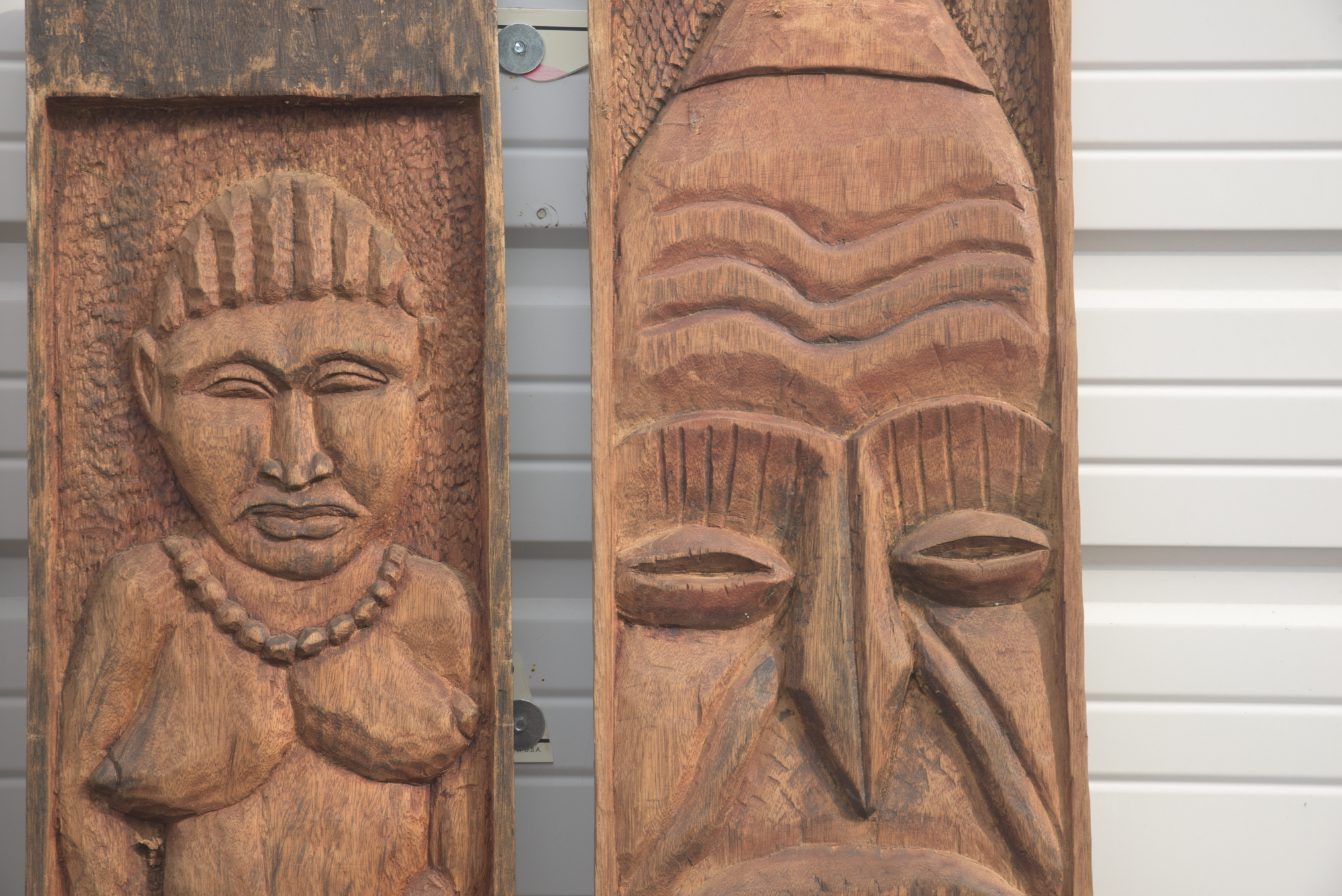 E. Chola Carved Congolese Wood Panels "Katanga", "Kasai" and "Lomami"