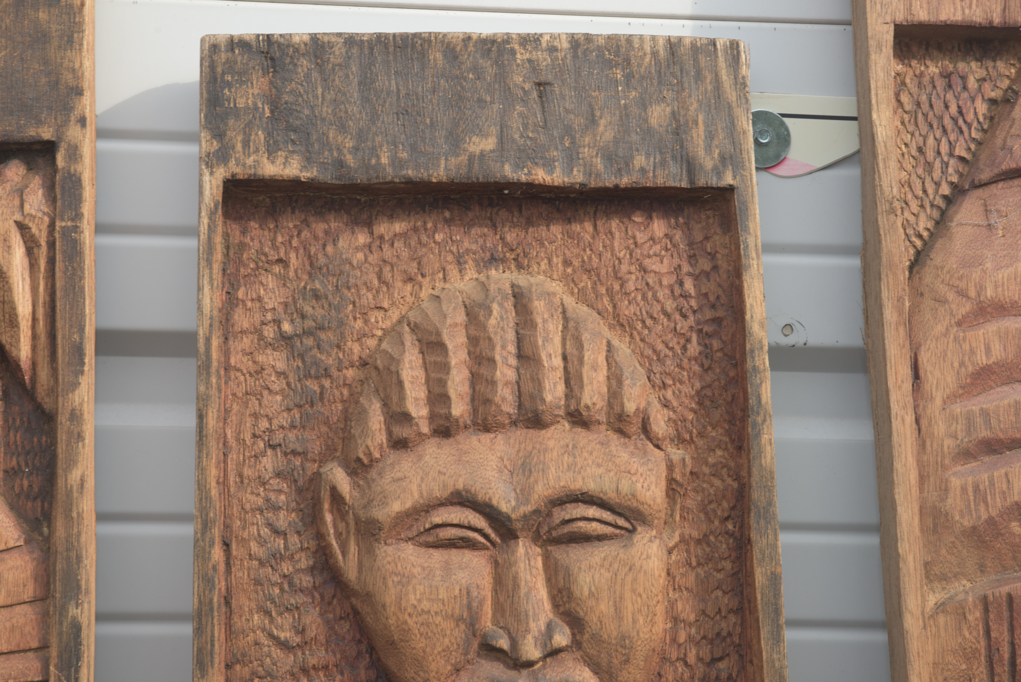 E. Chola Carved Congolese Wood Panels "Katanga", "Kasai" and "Lomami"