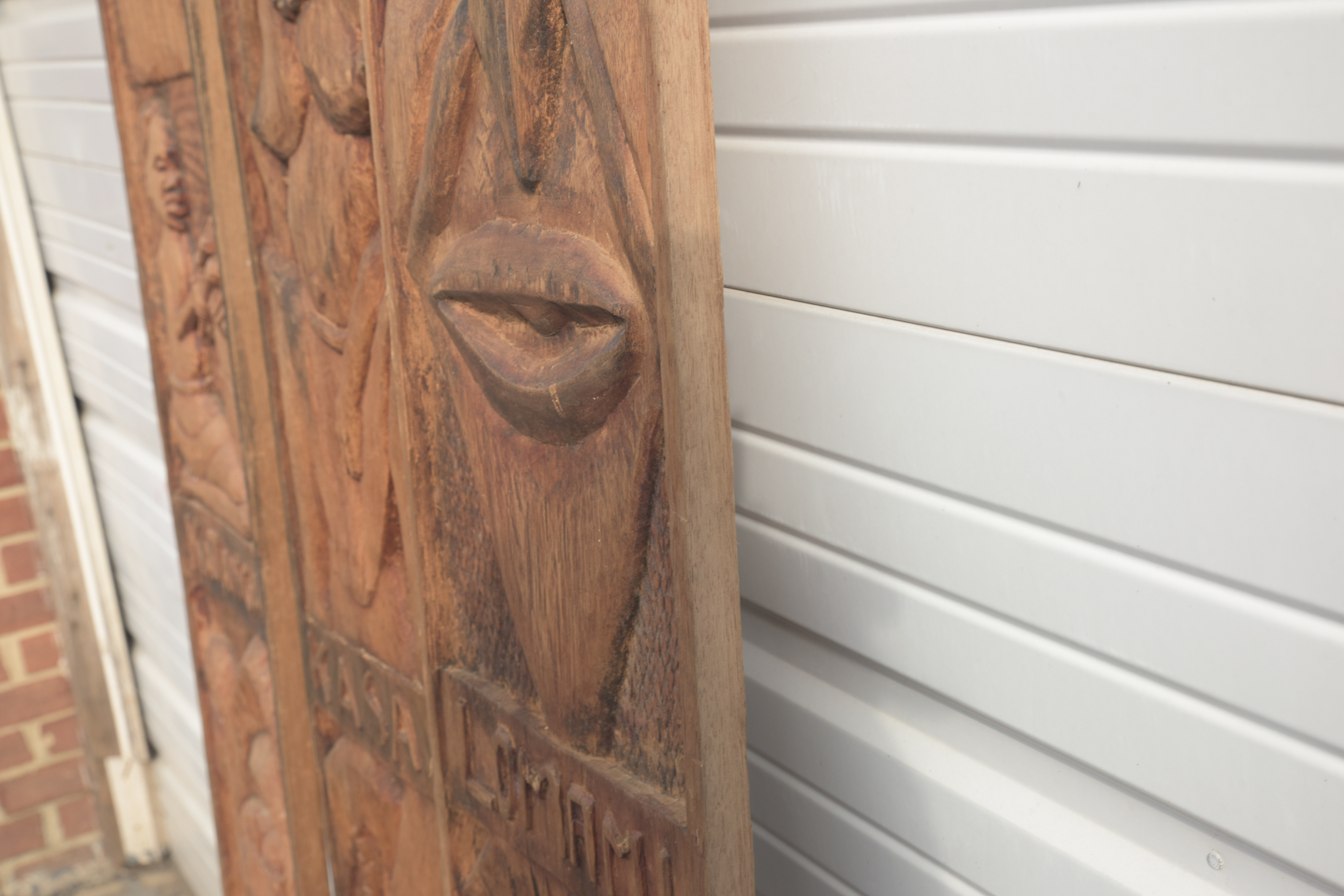 E. Chola Carved Congolese Wood Panels "Katanga", "Kasai" and "Lomami"