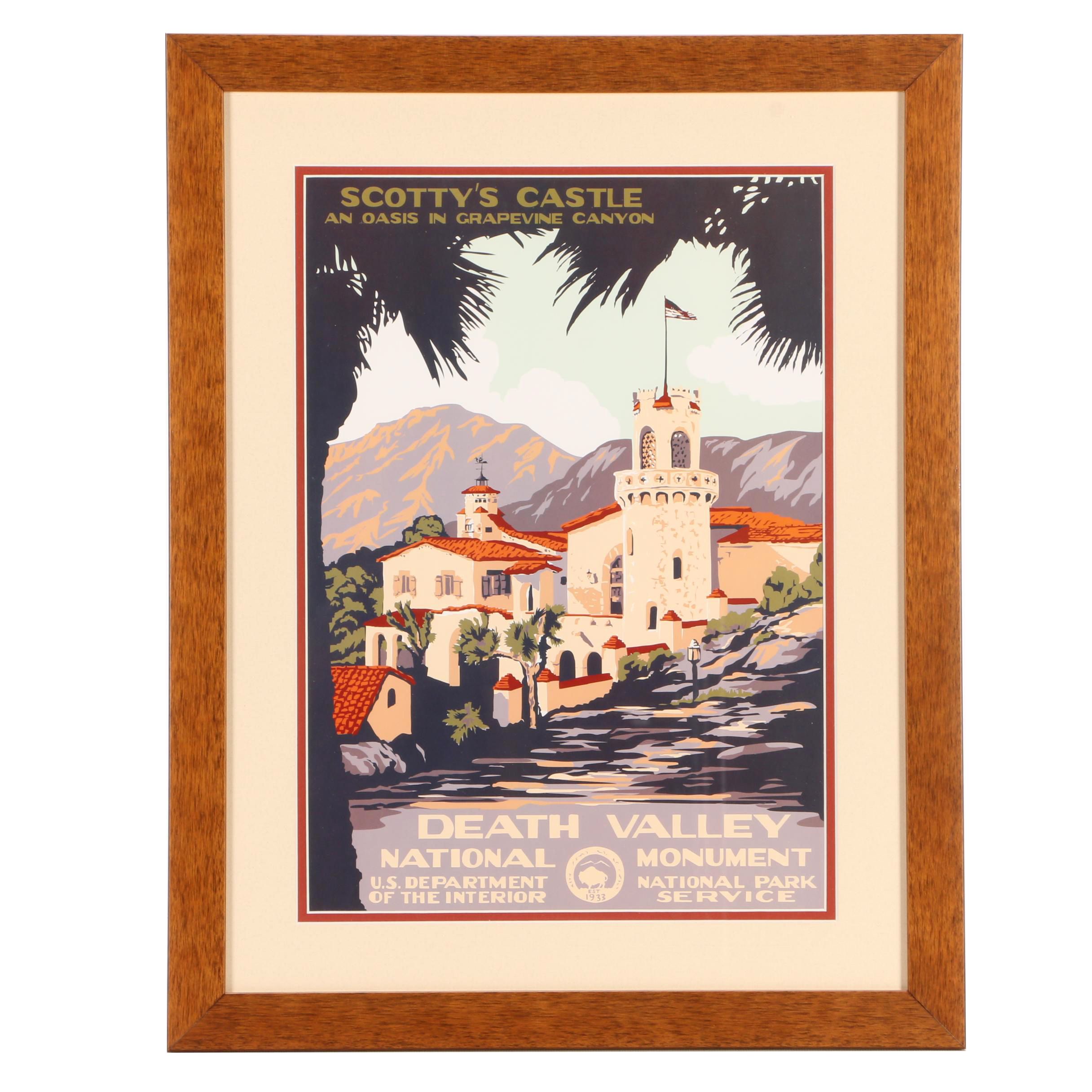 Reproduction of Vintage WPA Travel Poster for Death Valley National Monument