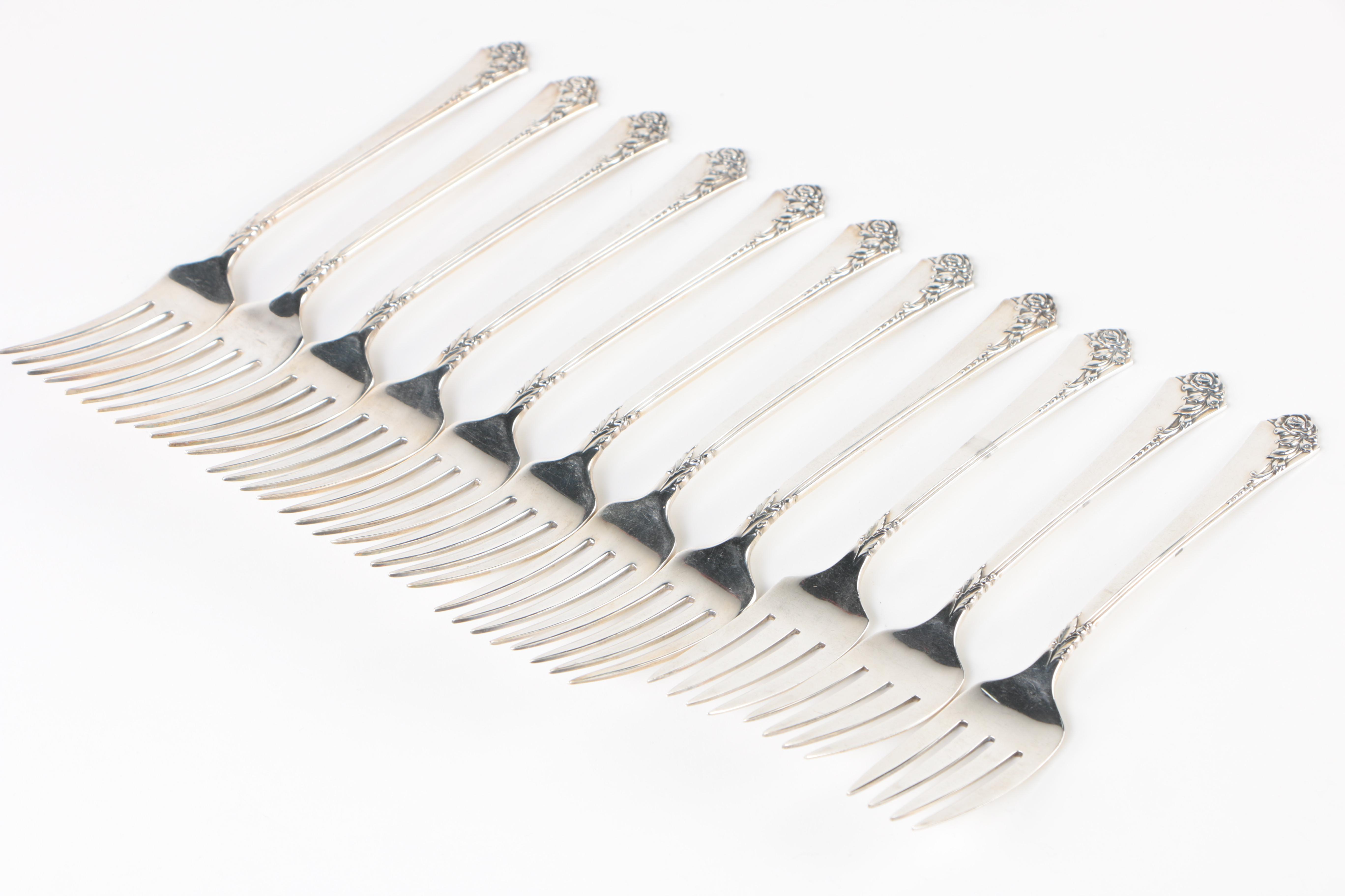 Heirloom by Oneida "Damask Rose" Sterling Silver Flatware Collection