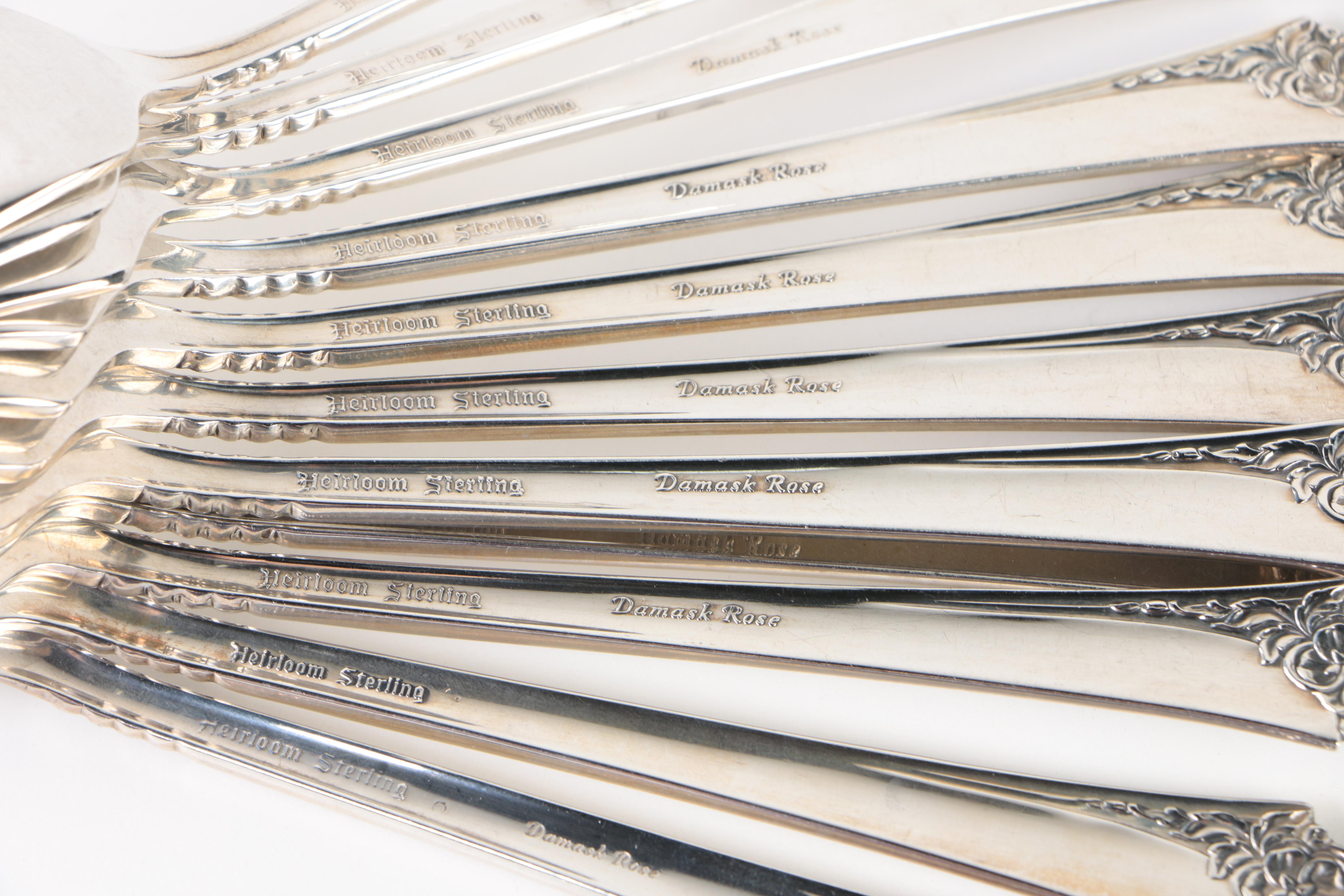 Heirloom by Oneida "Damask Rose" Sterling Silver Flatware Collection