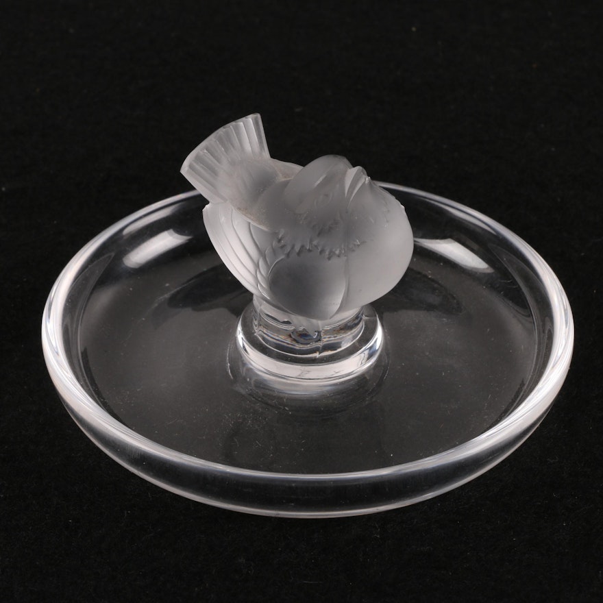 Lalique "Pinson" Crystal Ring Dish