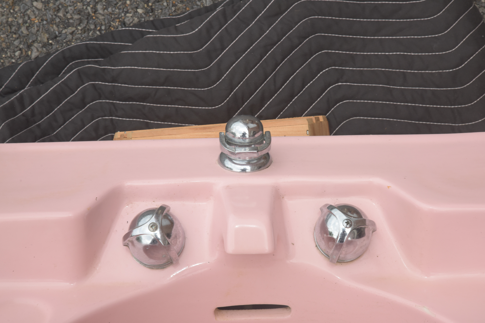 Circa 1948-1970 Crane Drexel Pink Sink Designed by Henry Dreyfuss