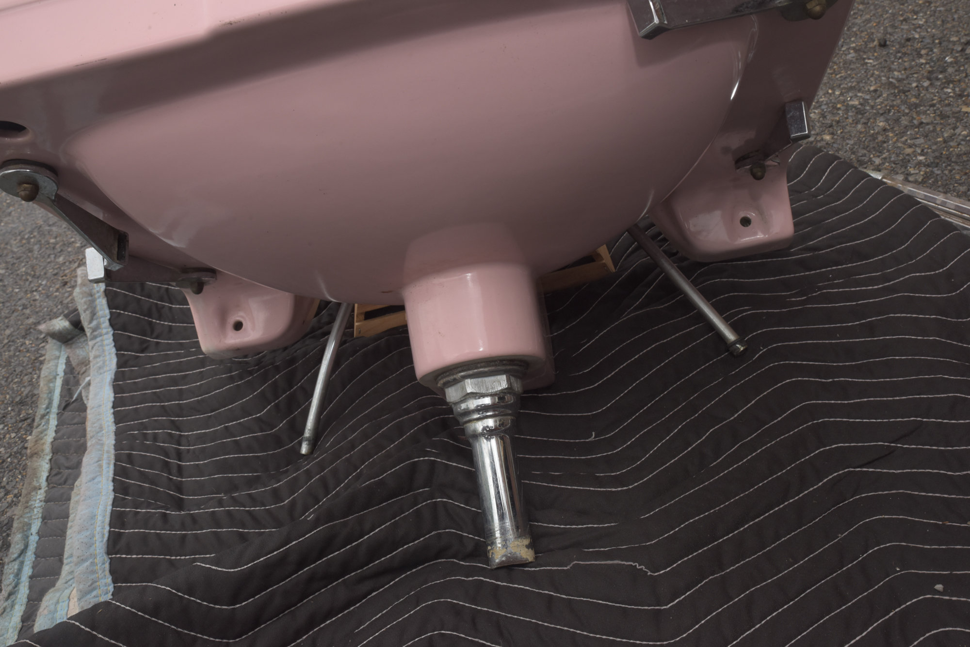 Circa 1948-1970 Crane Drexel Pink Sink Designed by Henry Dreyfuss