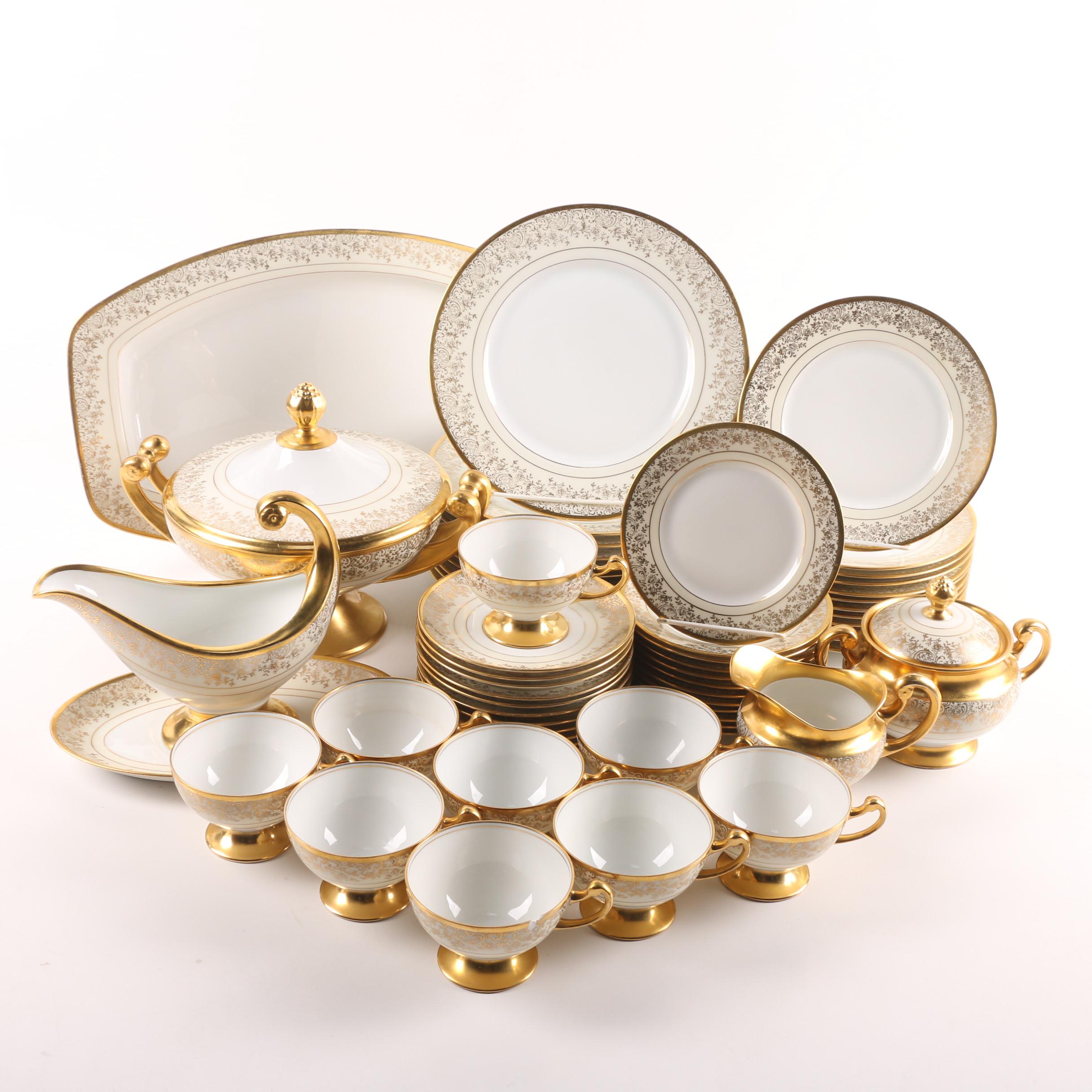 Hutschenreuther Porcelain Dinnerware Osborne Studio Decorated c. 1939-65