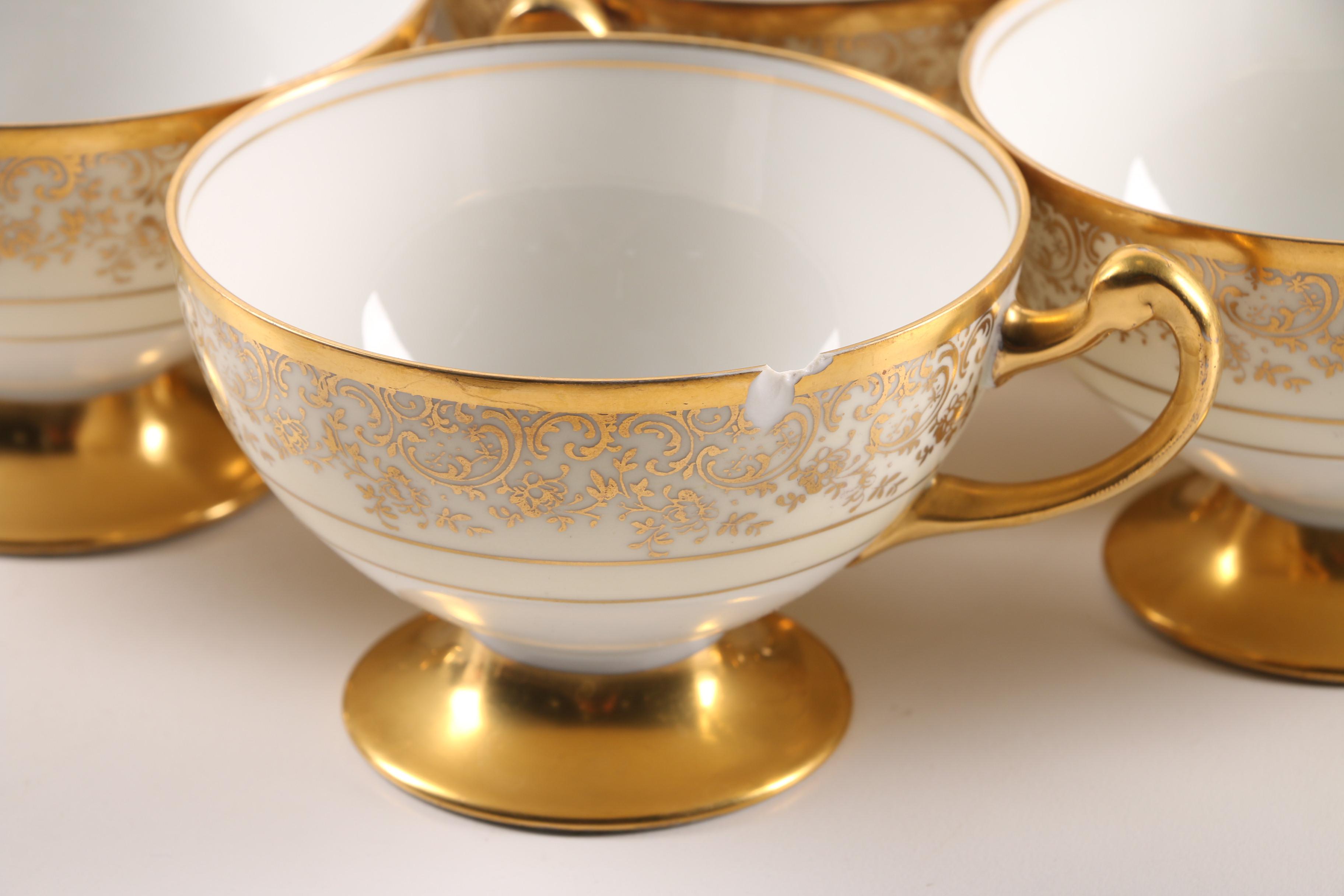 Hutschenreuther Porcelain Dinnerware Osborne Studio Decorated c. 1939-65