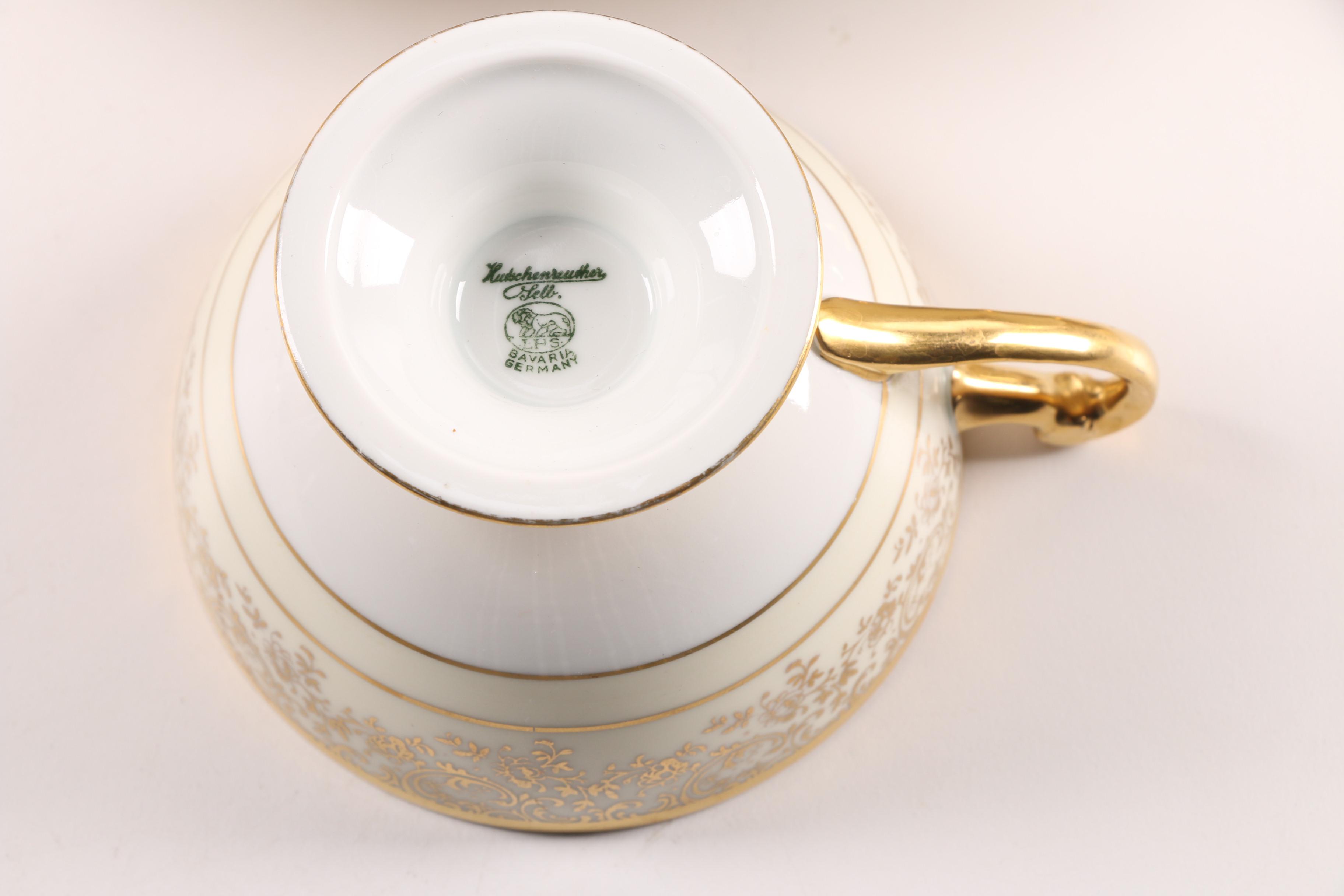 Hutschenreuther Porcelain Dinnerware Osborne Studio Decorated c. 1939-65