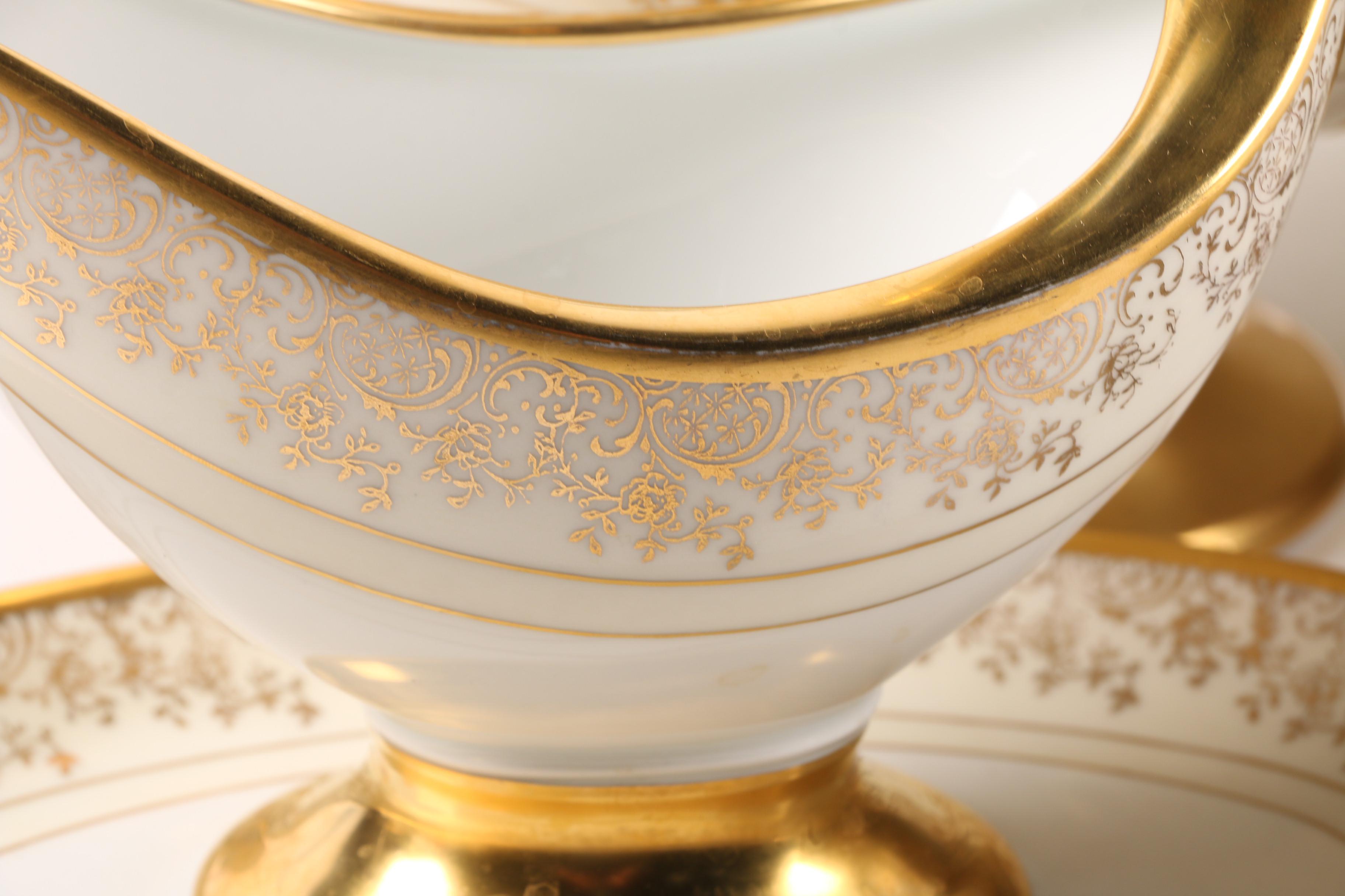 Hutschenreuther Porcelain Dinnerware Osborne Studio Decorated c. 1939-65