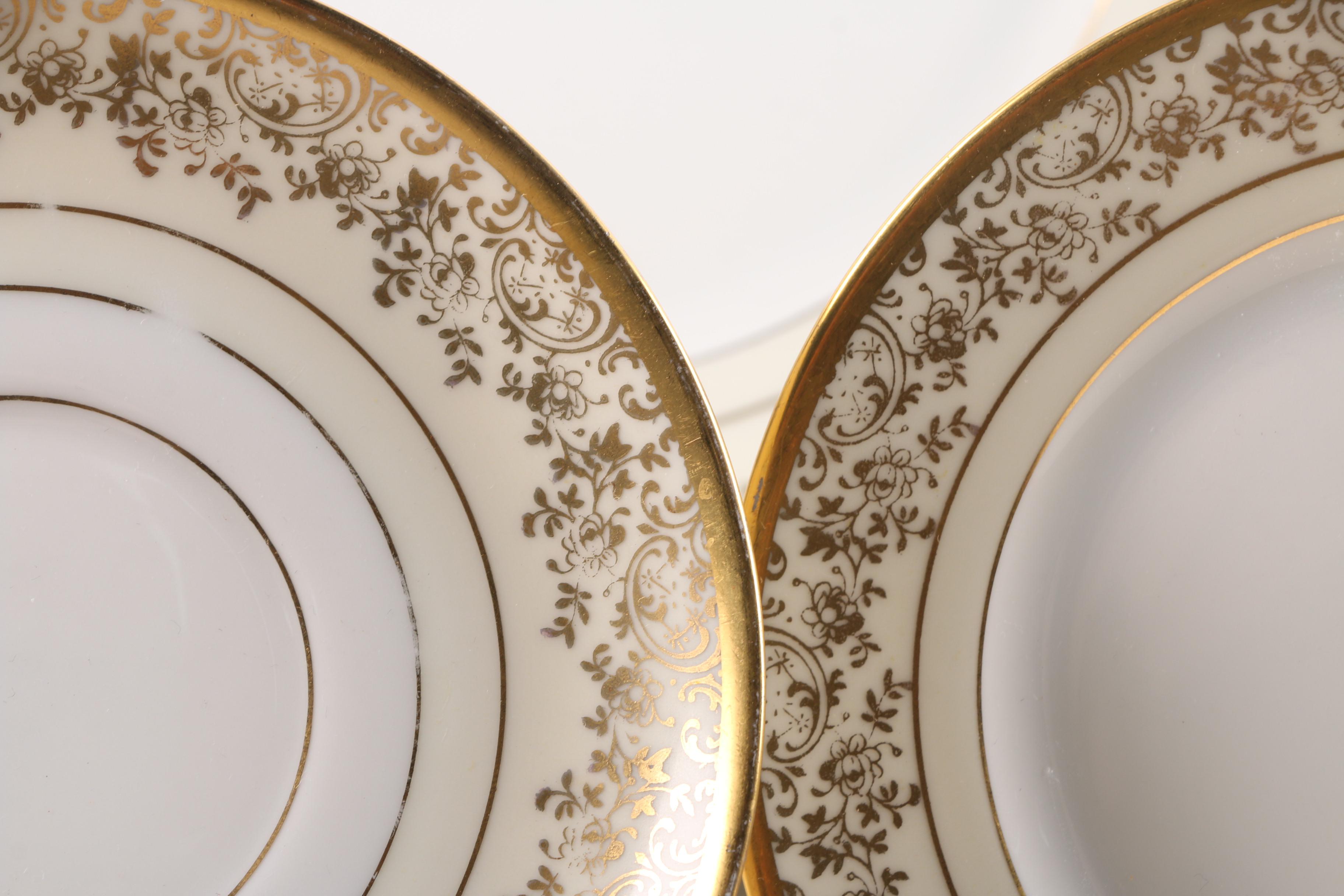 Hutschenreuther Porcelain Dinnerware Osborne Studio Decorated c. 1939-65