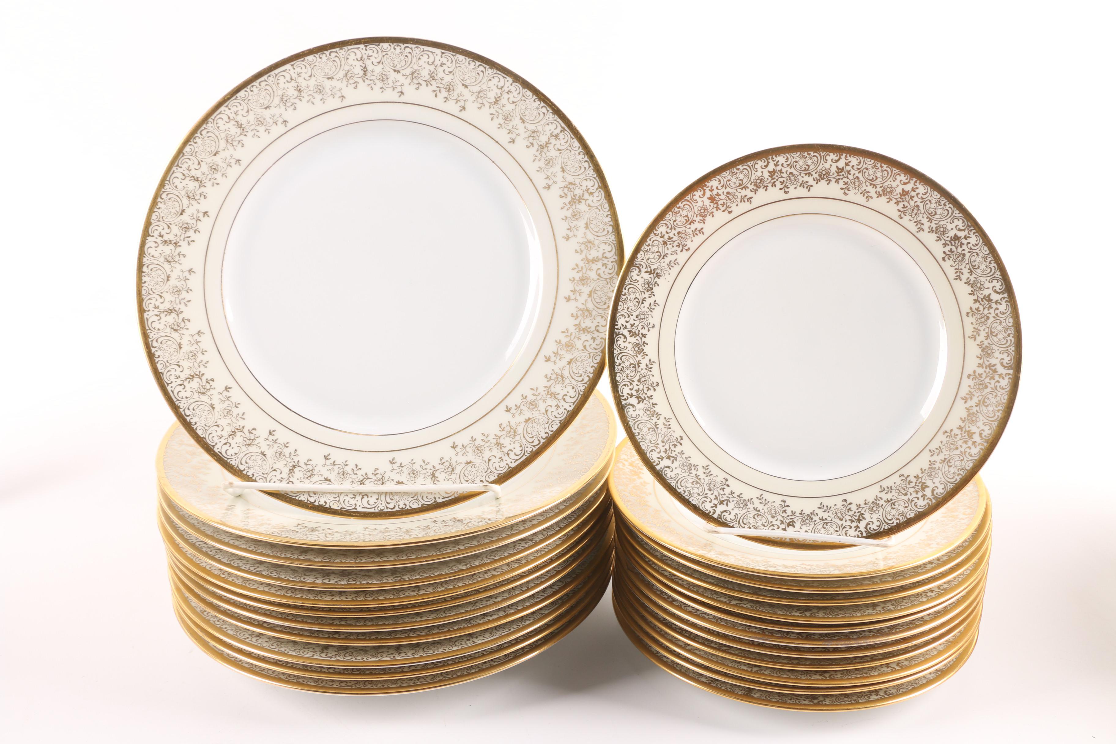 Hutschenreuther Porcelain Dinnerware Osborne Studio Decorated c. 1939-65