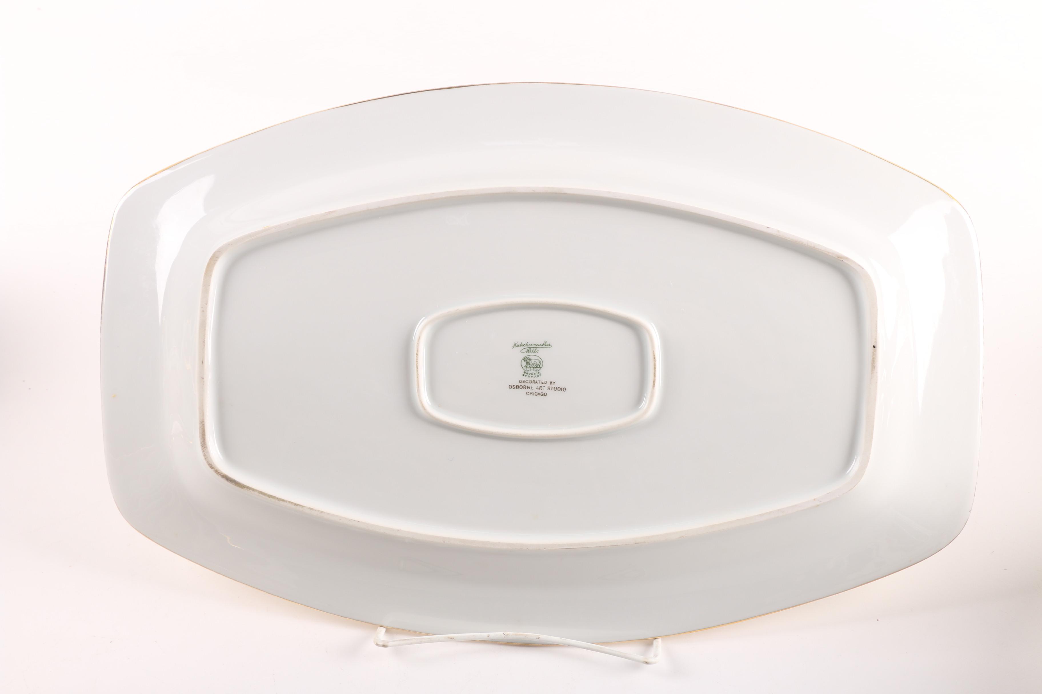 Hutschenreuther Porcelain Dinnerware Osborne Studio Decorated c. 1939-65