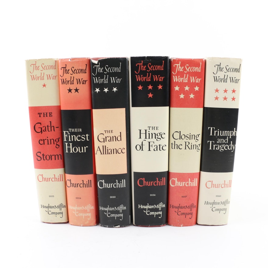 Winston Churchill's Six-Volume "The Second World War" First Book Club Editions
