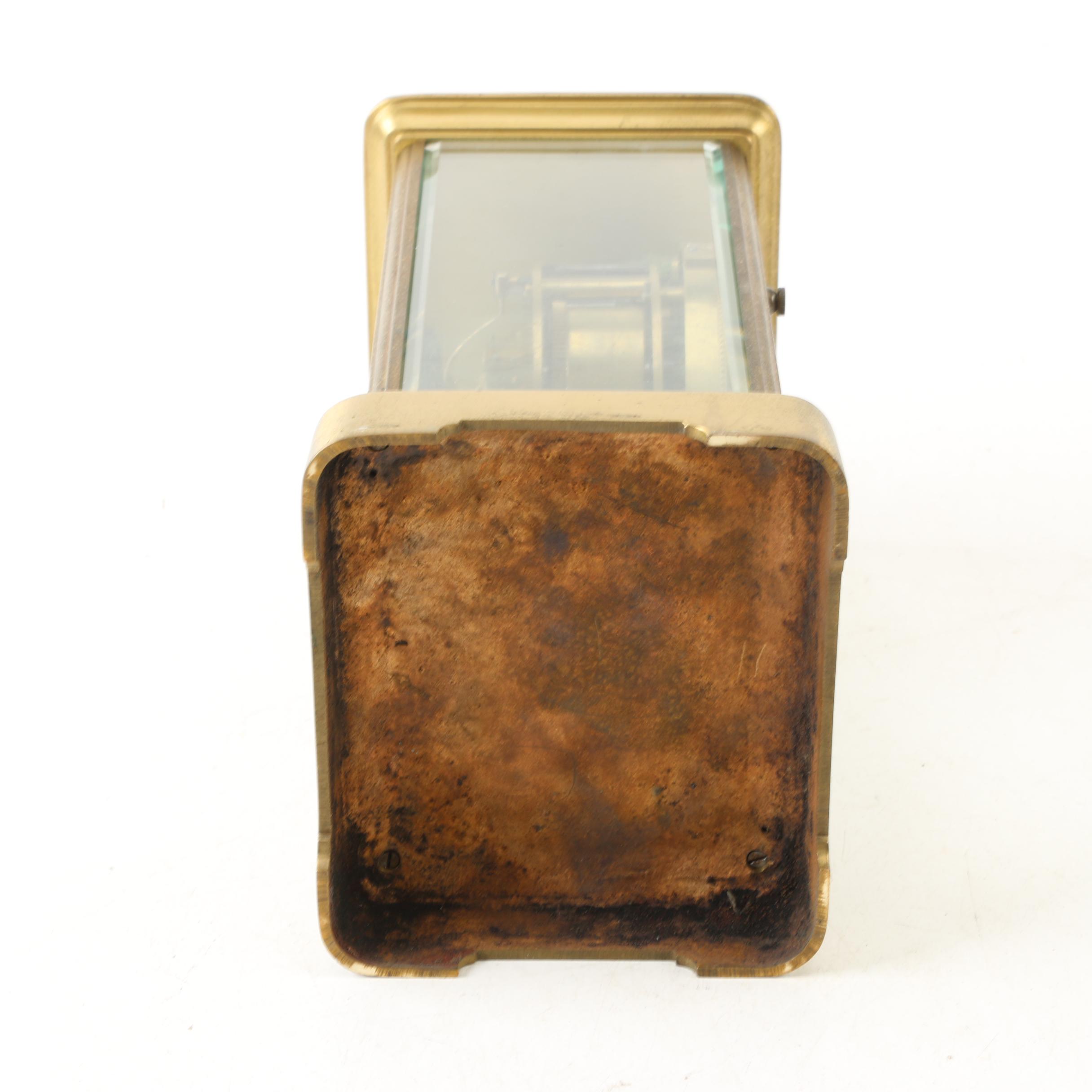 Japy Freres Brass and Beveled Glass Bracket Clock