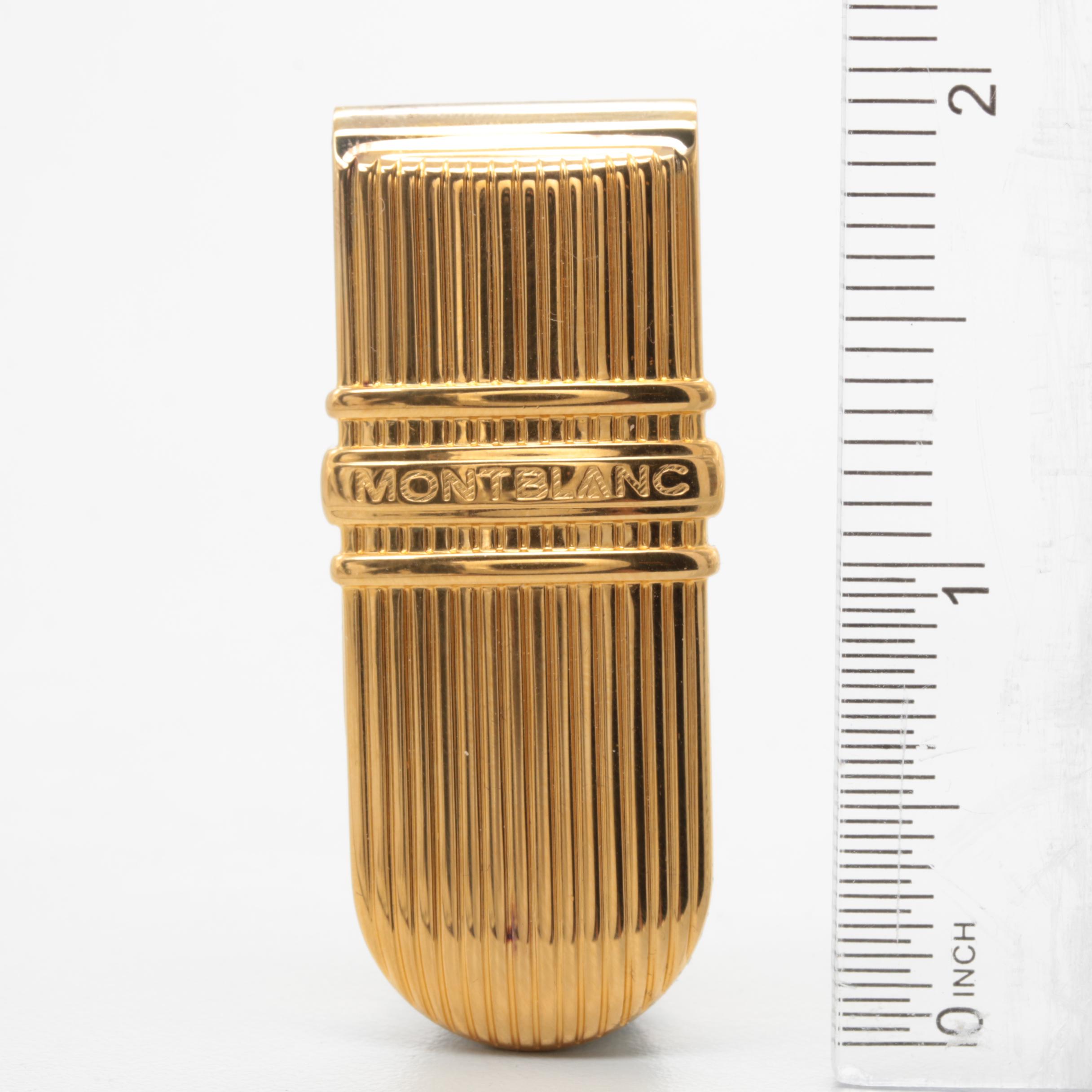 Mont Blanc Gold Wash on Sterling Silver Money Clip