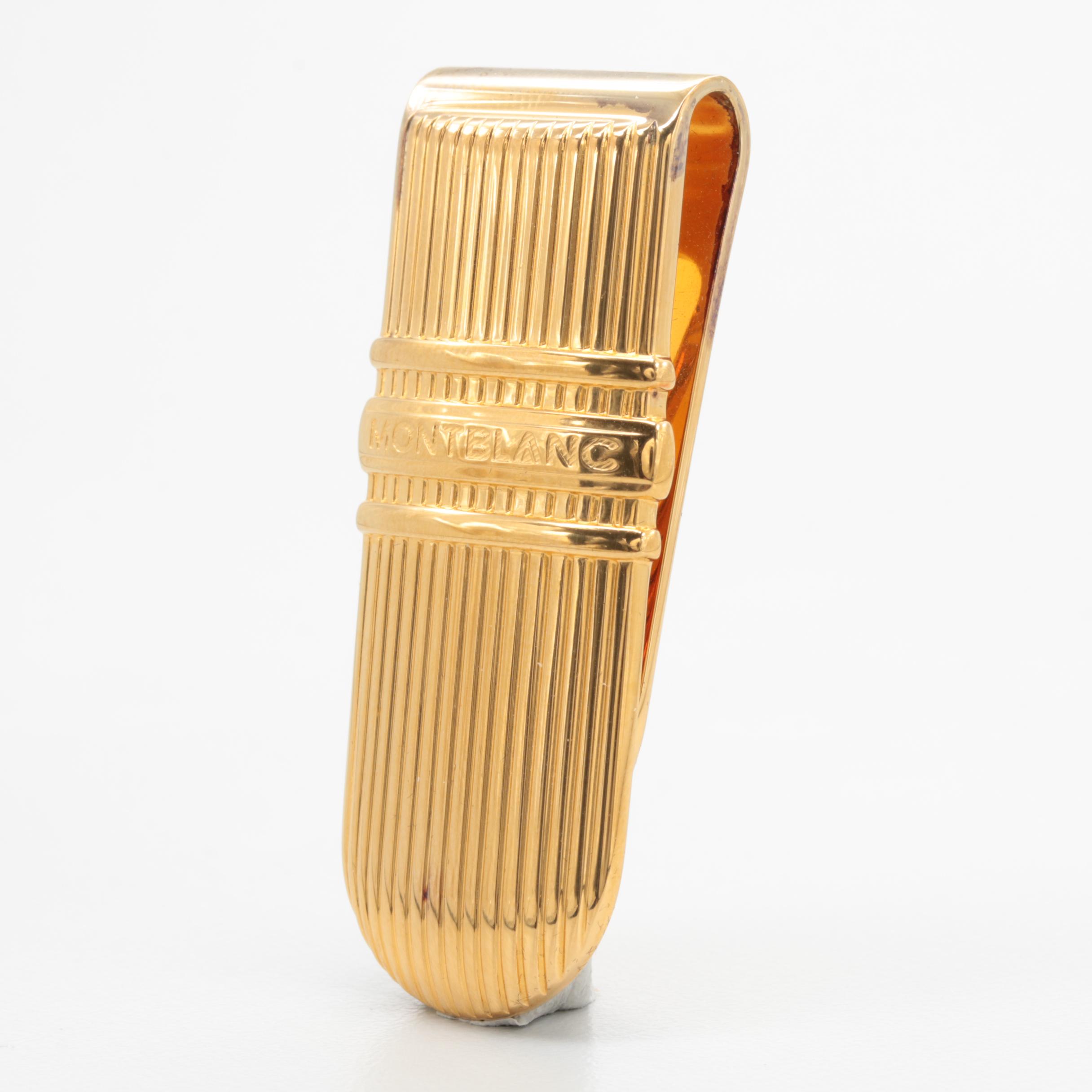 Mont Blanc Gold Wash on Sterling Silver Money Clip