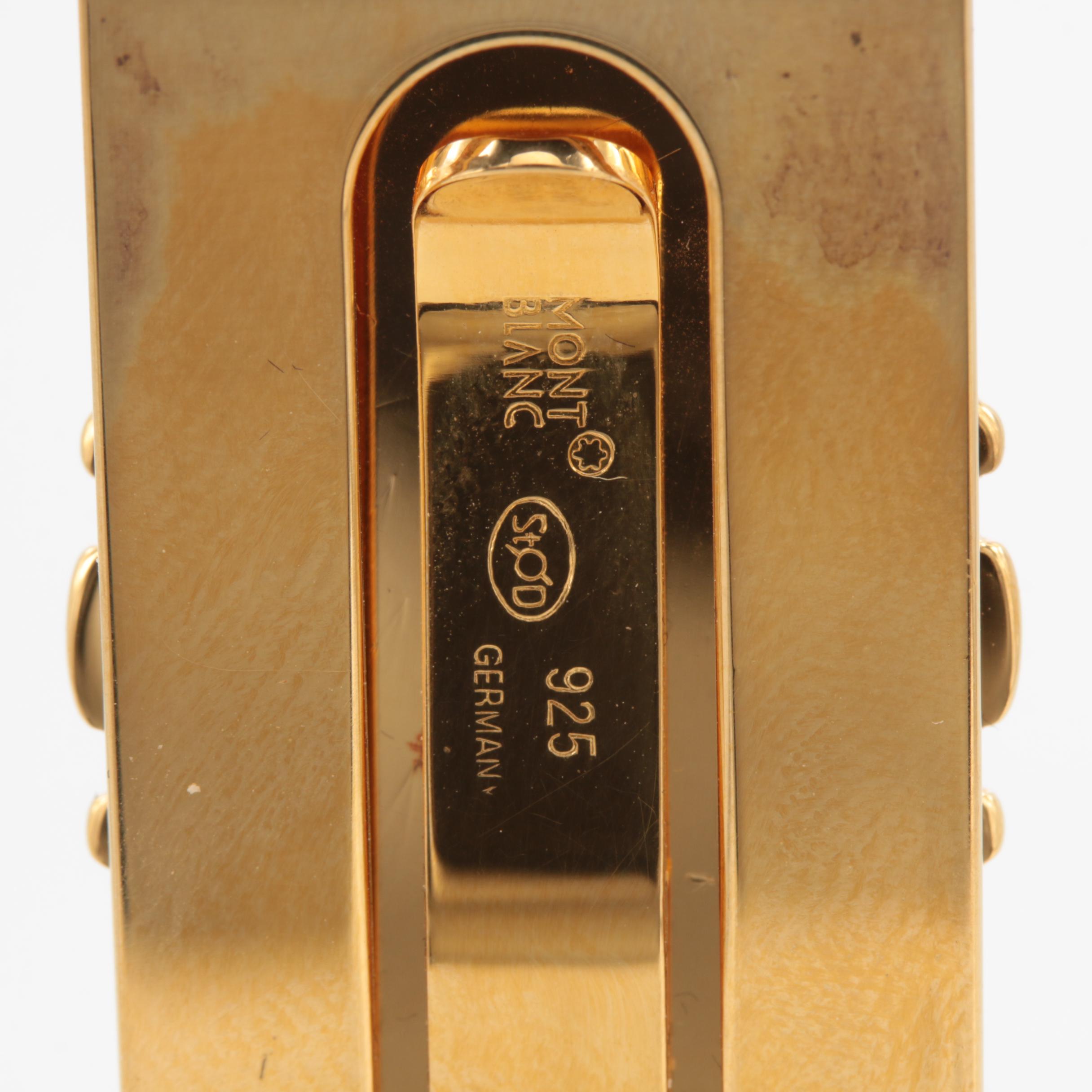 Mont Blanc Gold Wash on Sterling Silver Money Clip