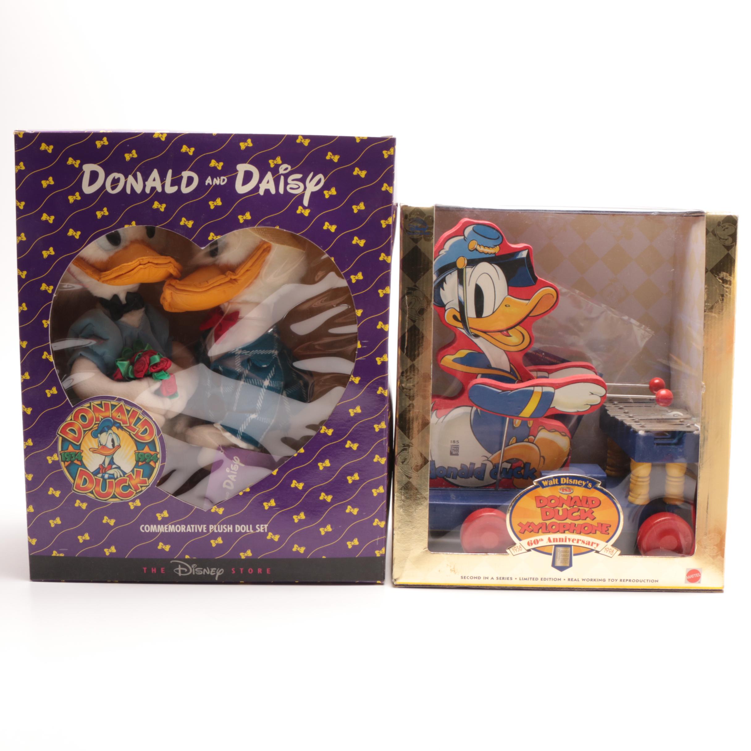Donald Duck Dolls with Cookie Jar and Picture