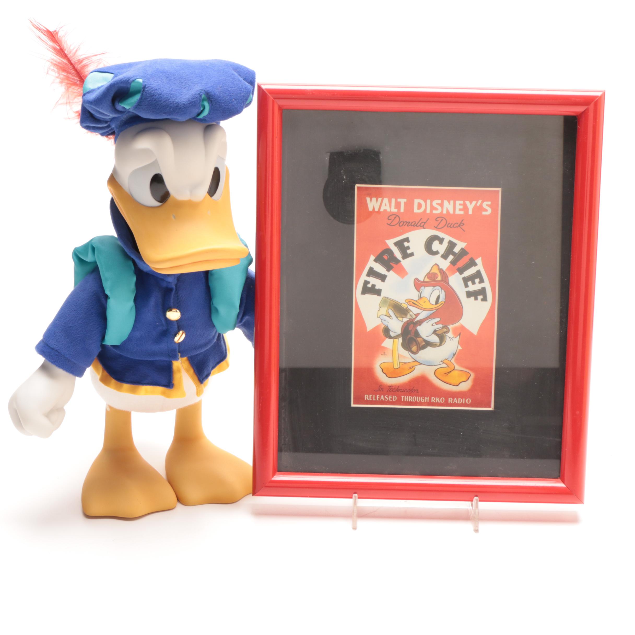 Donald Duck Dolls with Cookie Jar and Picture