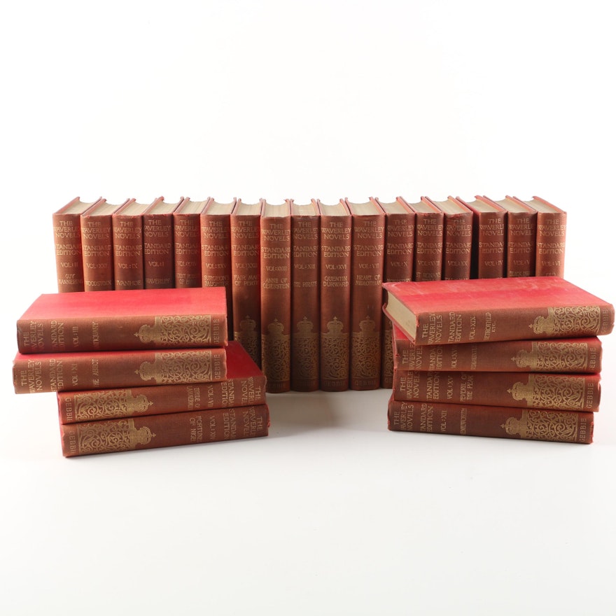 1869 "The Waverley Novels" Twenty-Four Volume Set by Sir Walter Scott