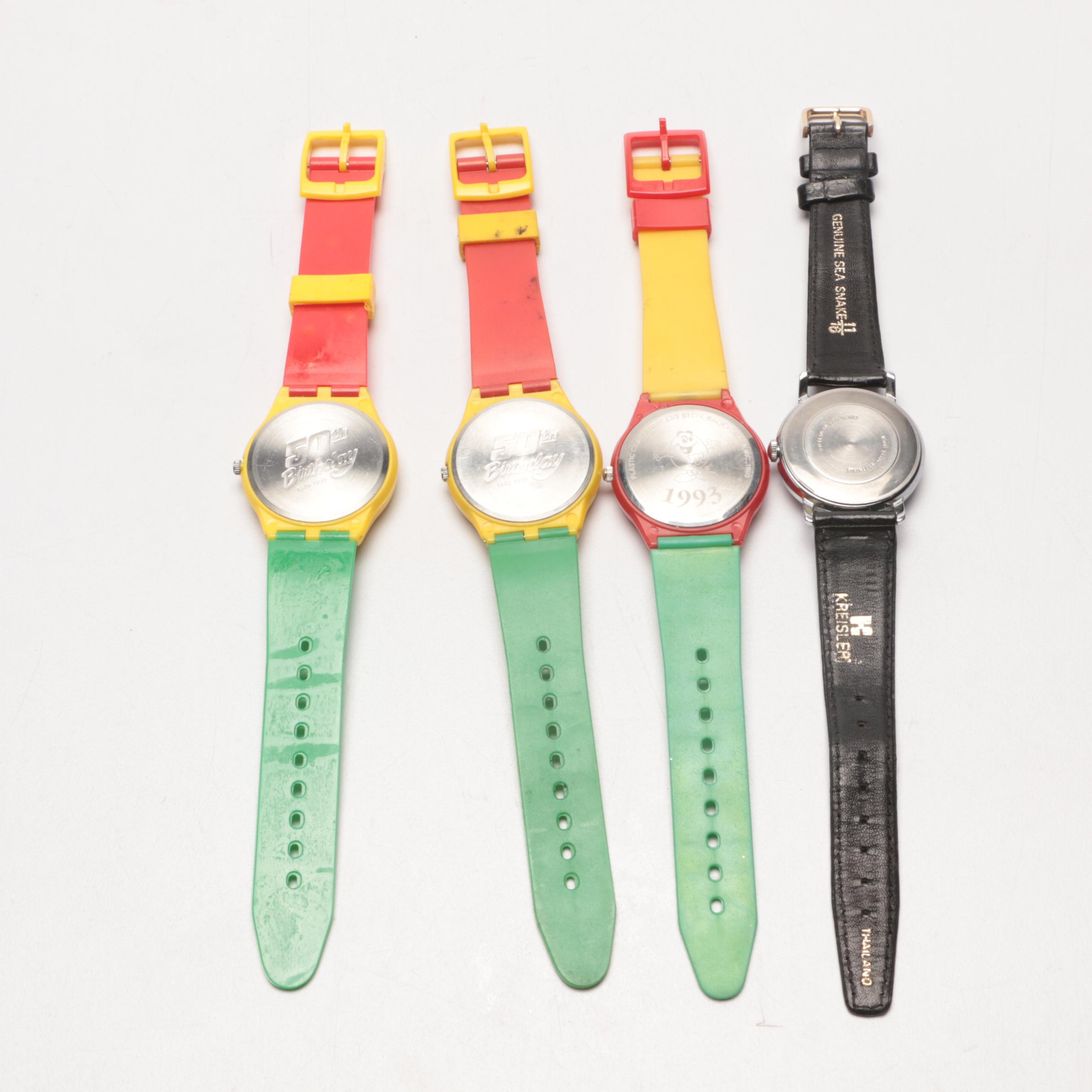 M&M Candy and Charlie Tuna Character Watches