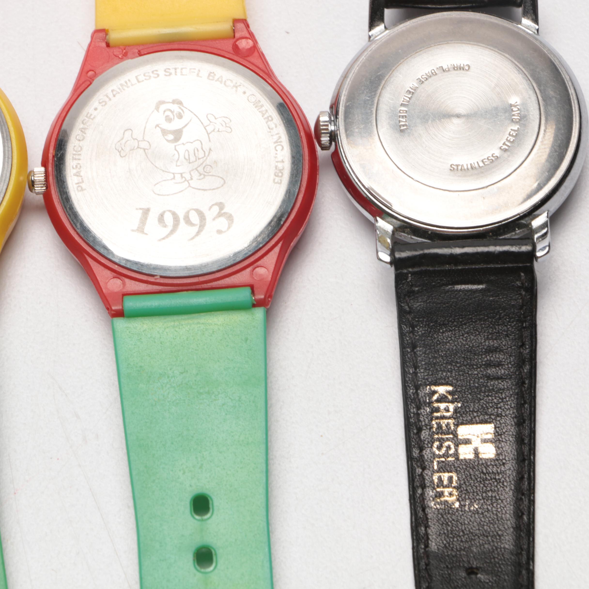 M&M Candy and Charlie Tuna Character Watches