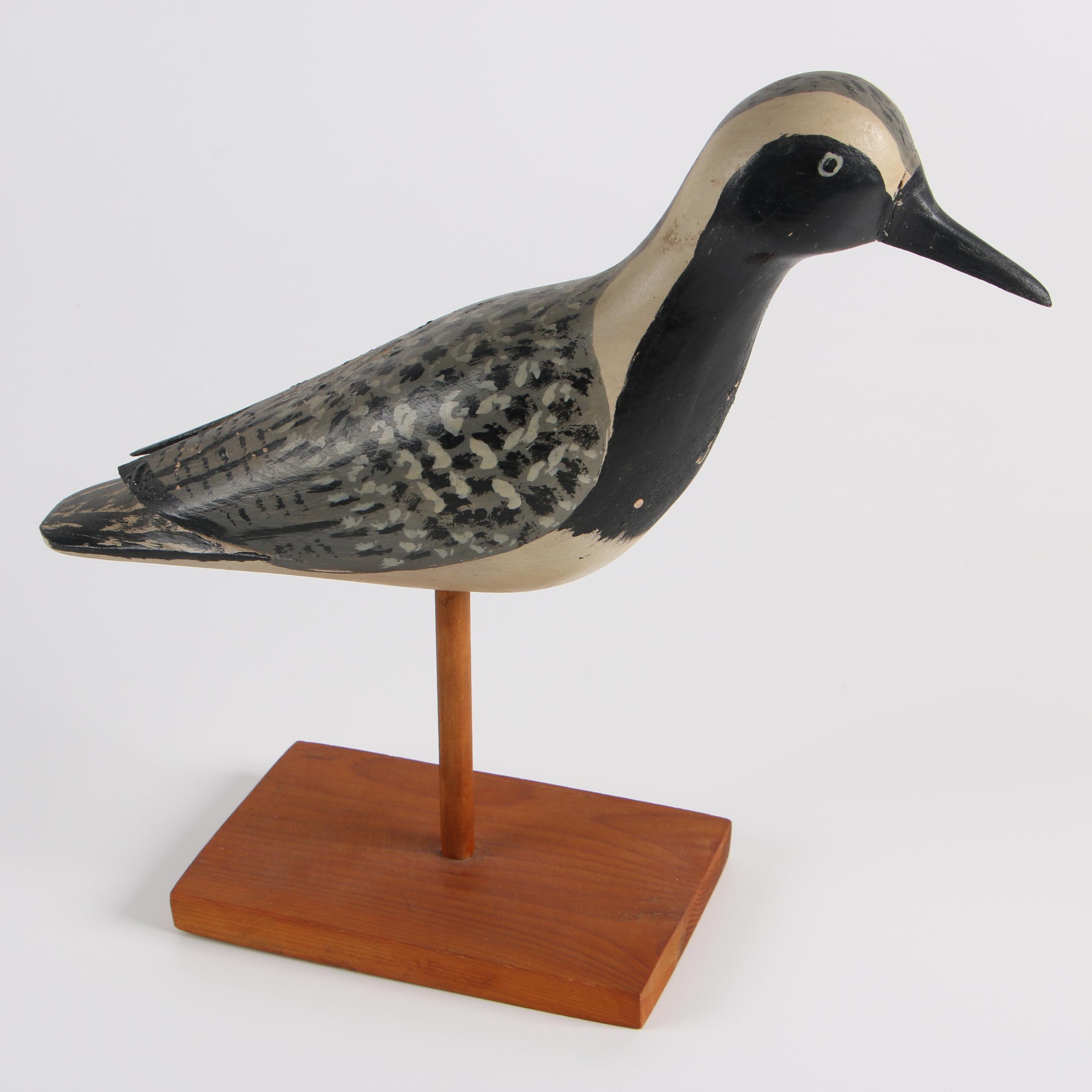 Four Painted Wood Shorebird Decoys Including Jay Parker