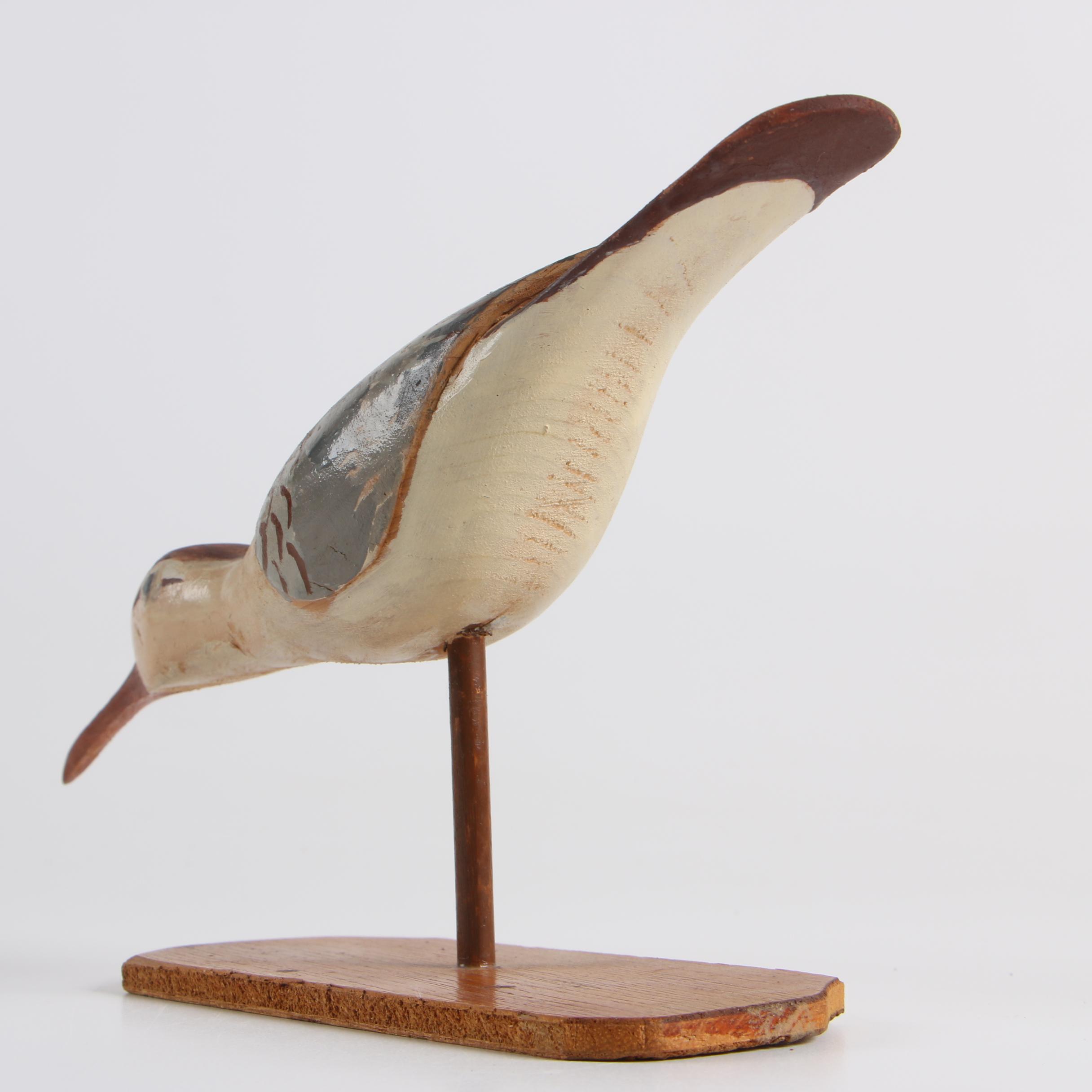 Four Painted Wood Shorebird Decoys Including Jay Parker