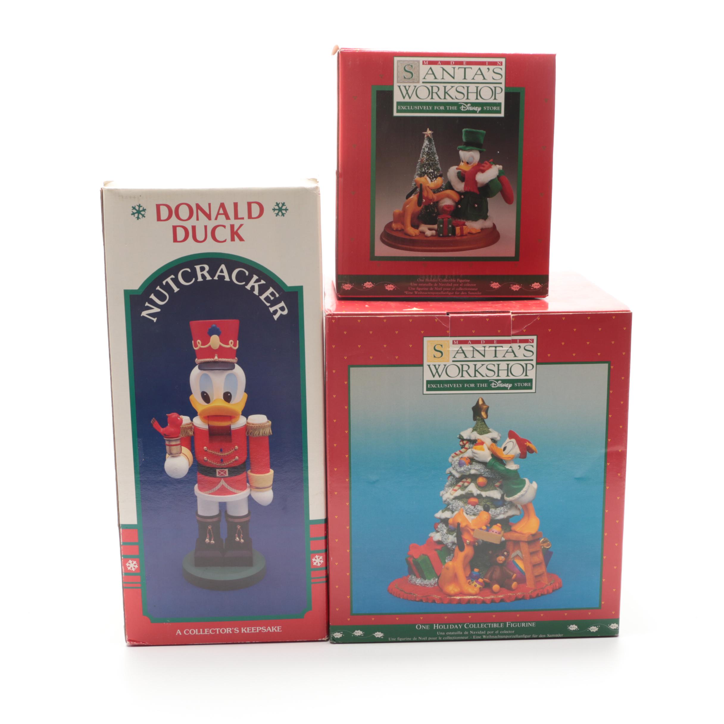 Disney Donald Duck Seasonal Decor Featuring "Santa's Workshop"