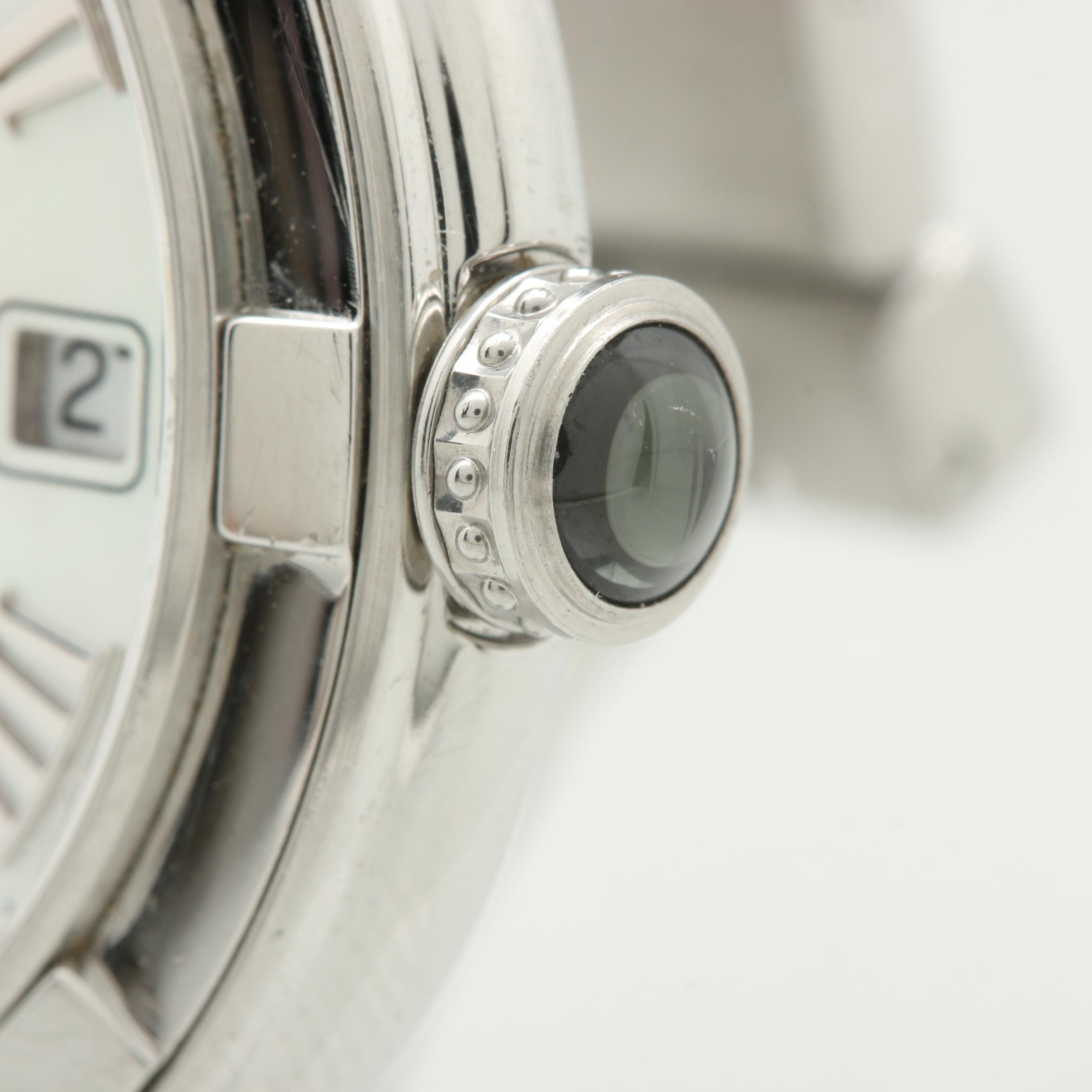 Raymond Weil Stainless Steel Mother of Pearl and Synthetic Sapphire Watch