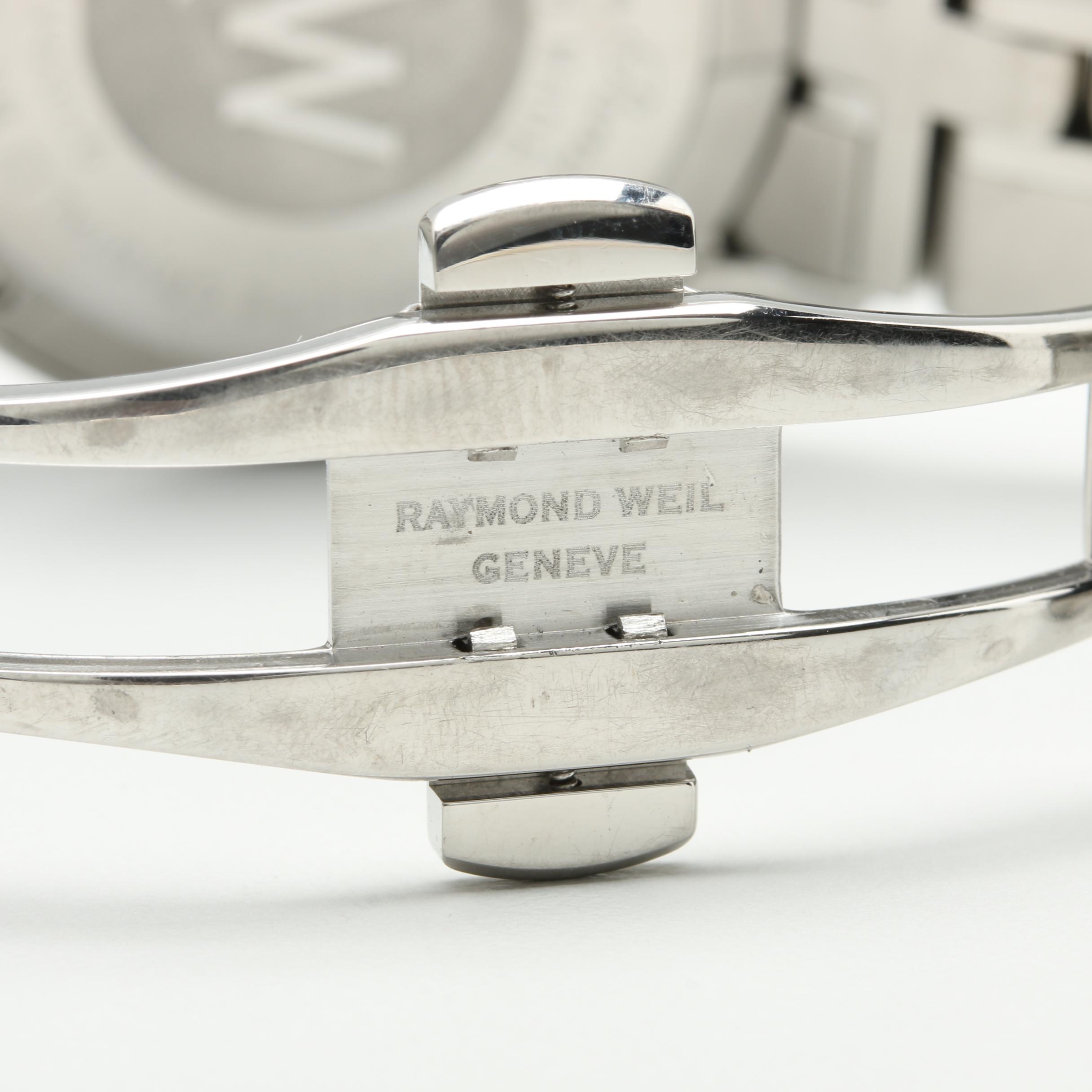 Raymond Weil Stainless Steel Mother of Pearl and Synthetic Sapphire Watch