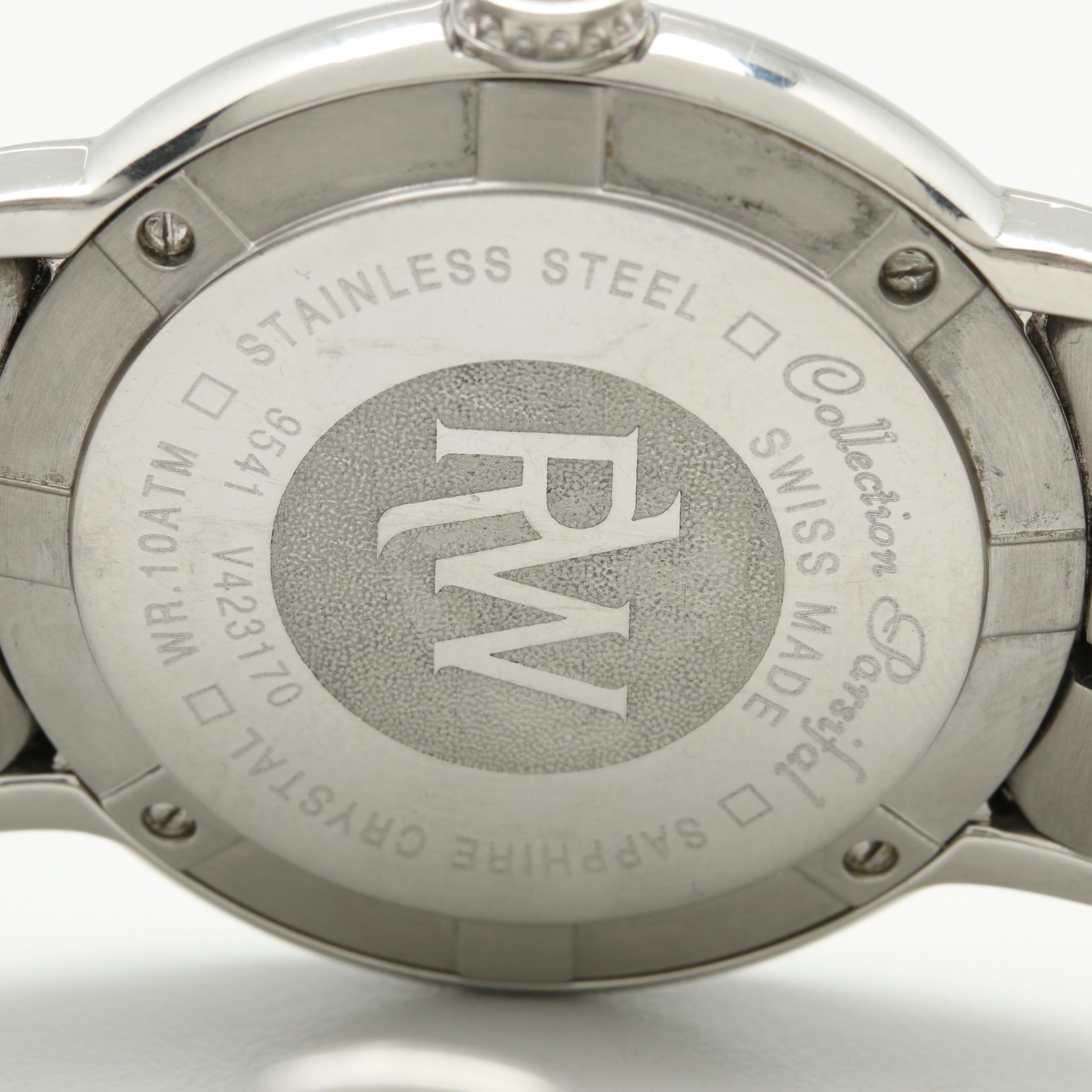 Raymond Weil Stainless Steel Mother of Pearl and Synthetic Sapphire Watch