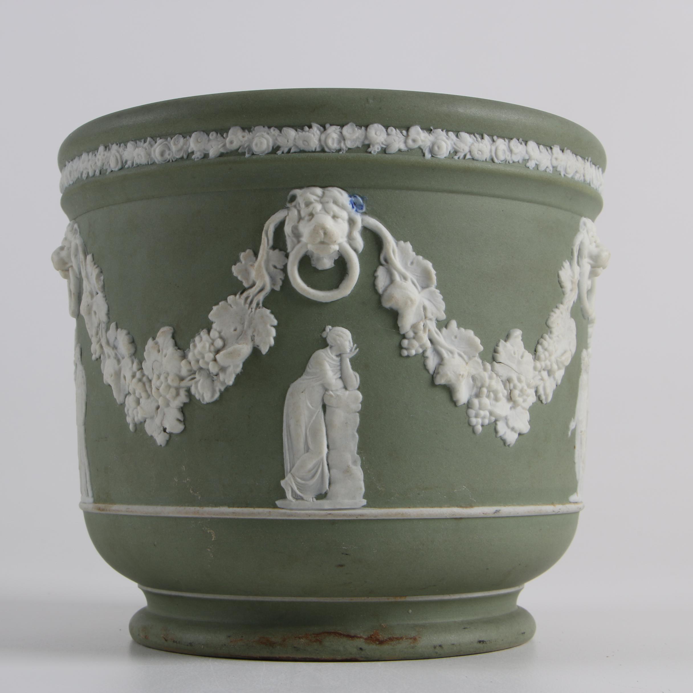 Antique Wedgwood Jasperware Jardinière, Circa 1891-1915