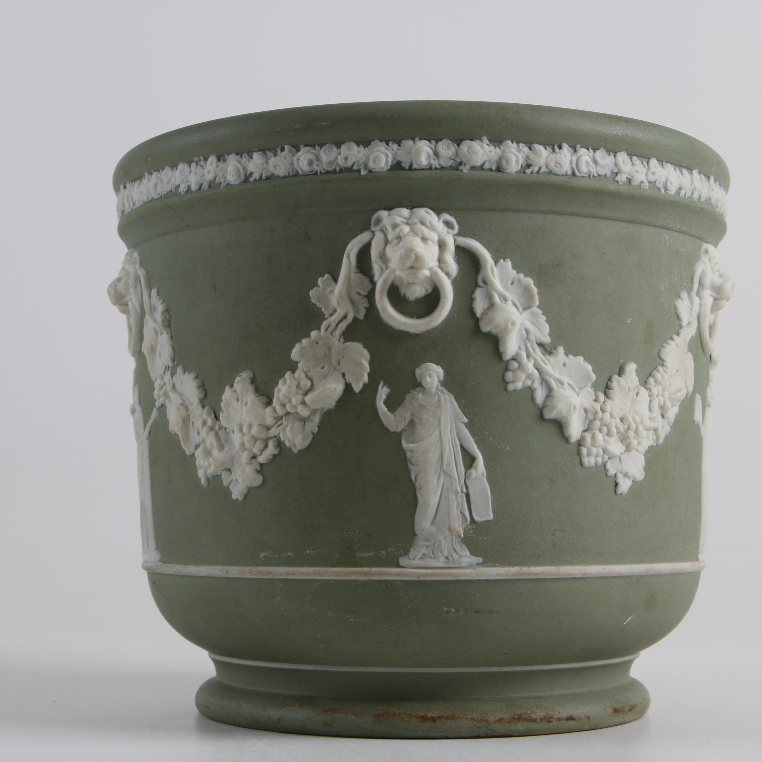 Antique Wedgwood Jasperware Jardinière, Circa 1891-1915
