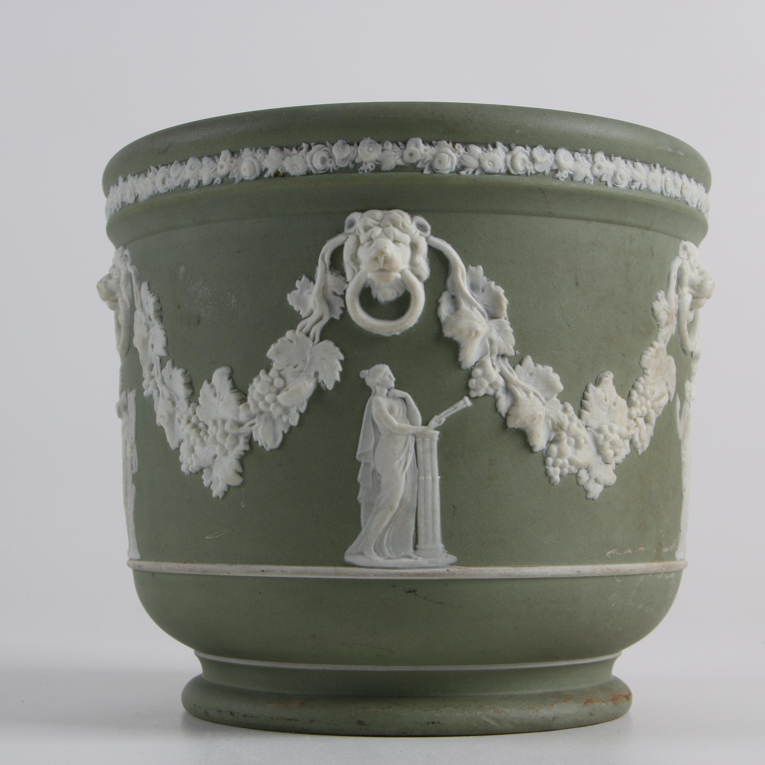 Antique Wedgwood Jasperware Jardinière, Circa 1891-1915