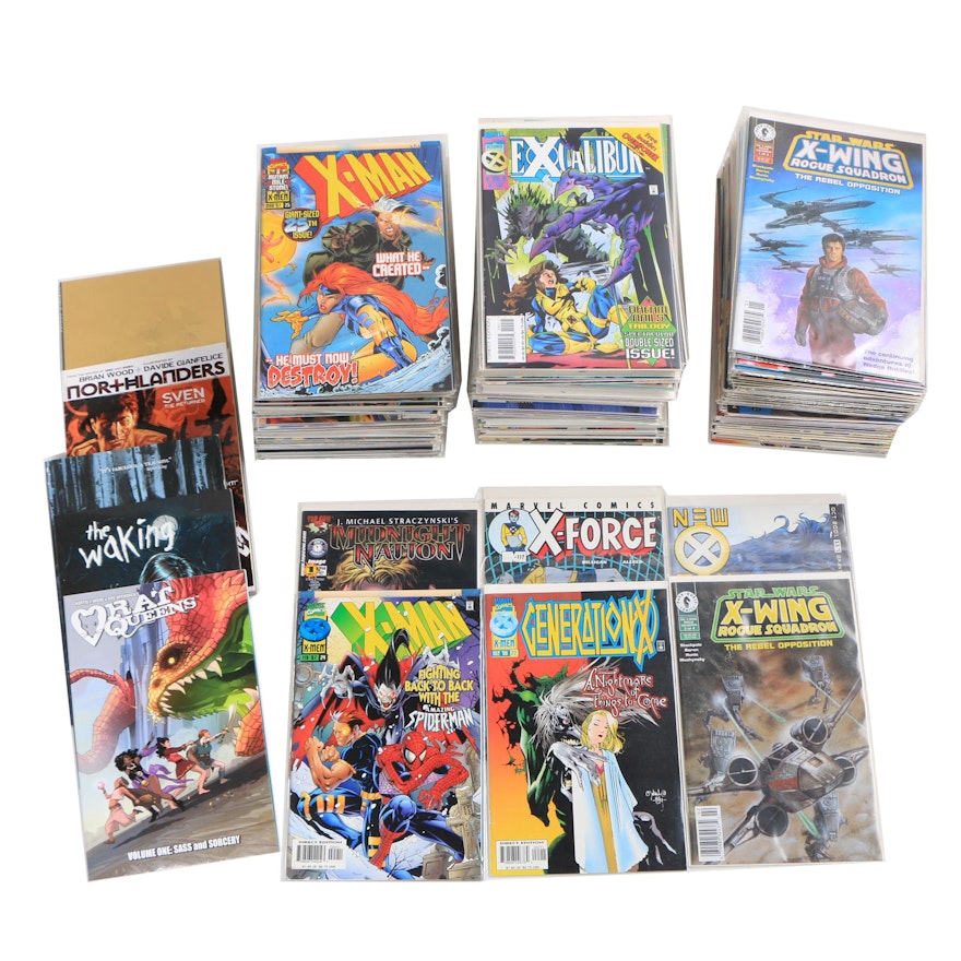Modern Age Comic Books including "Star Wars: X-Wing" and "X-Man"