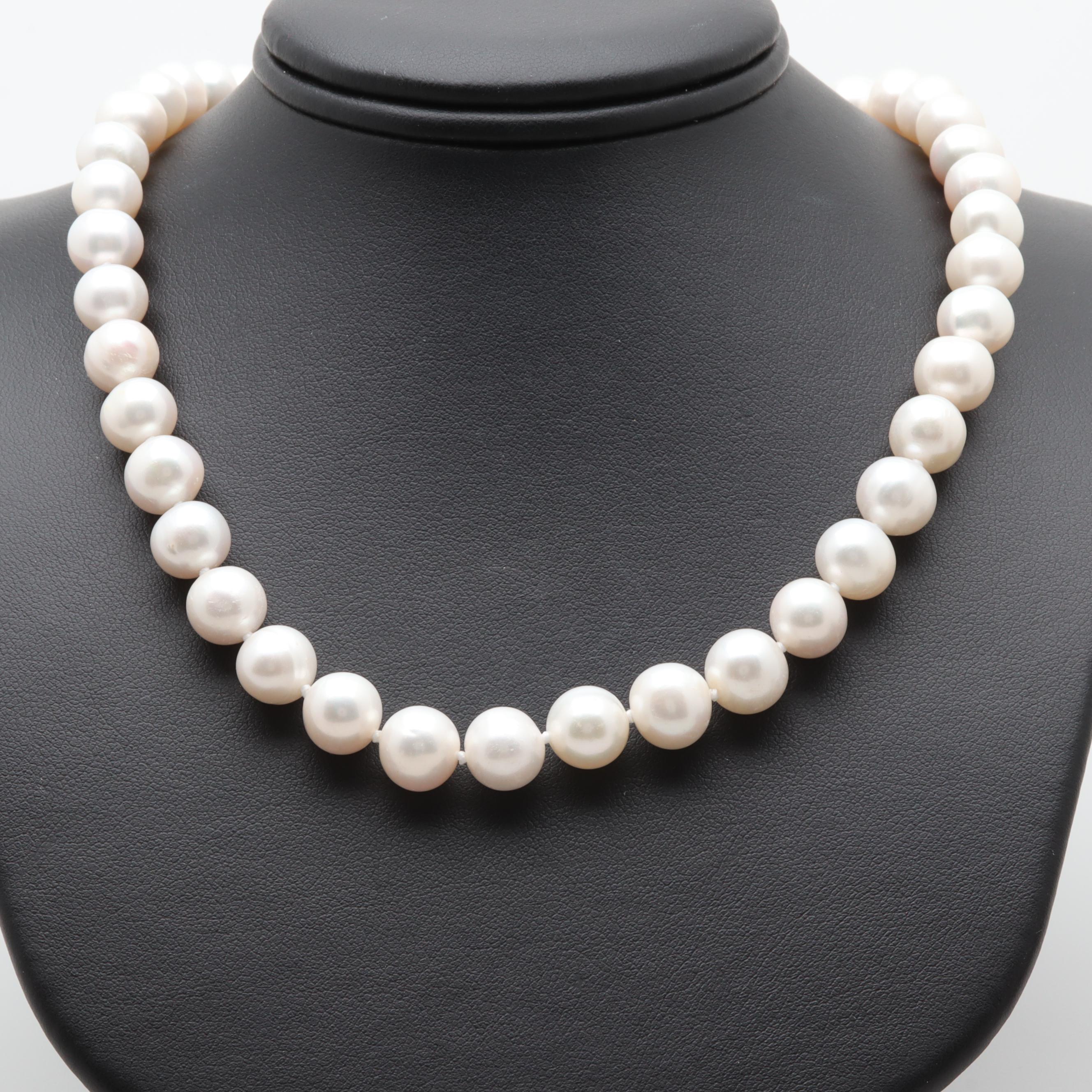 Sterling Silver Cultured Pearl Necklace