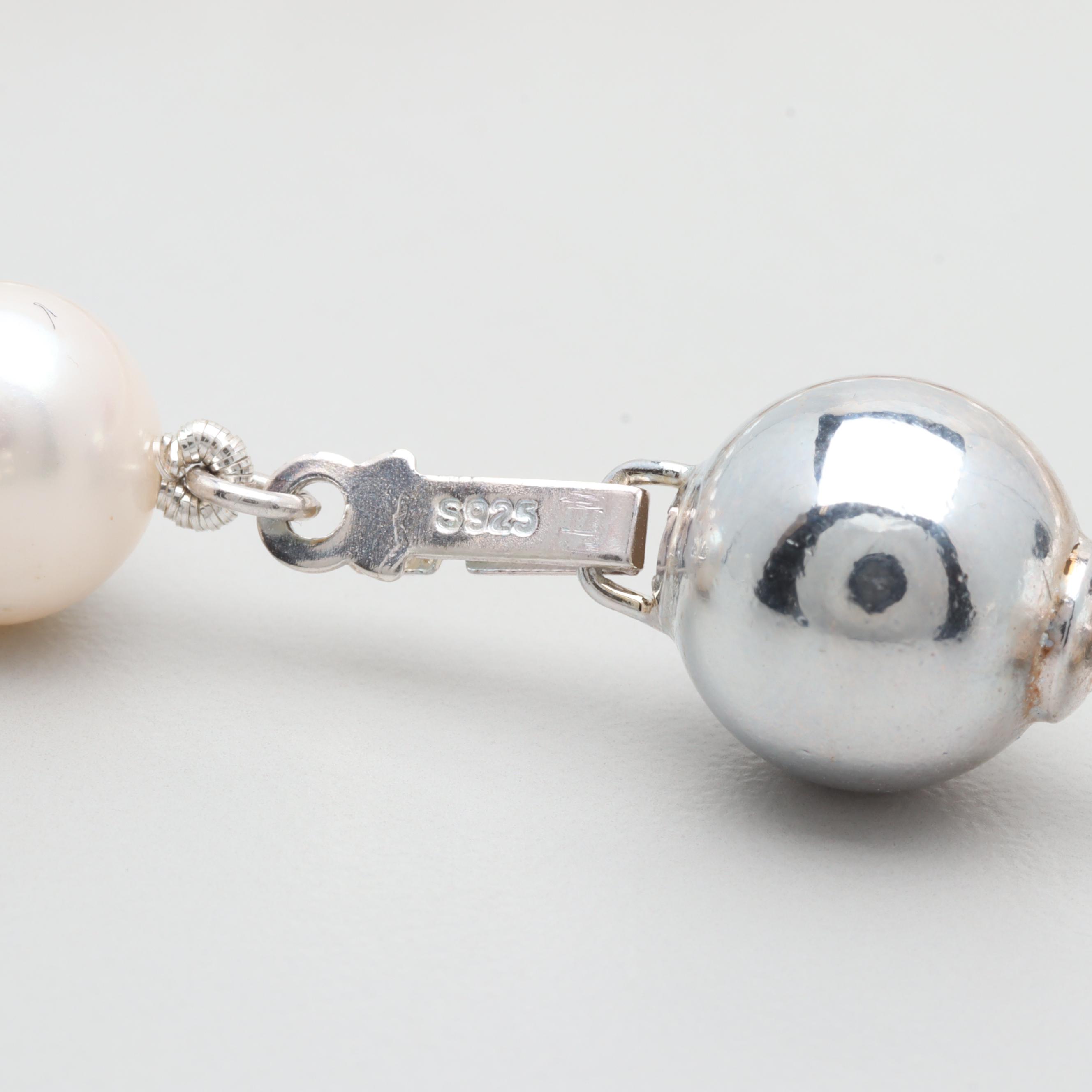 Sterling Silver Cultured Pearl Necklace