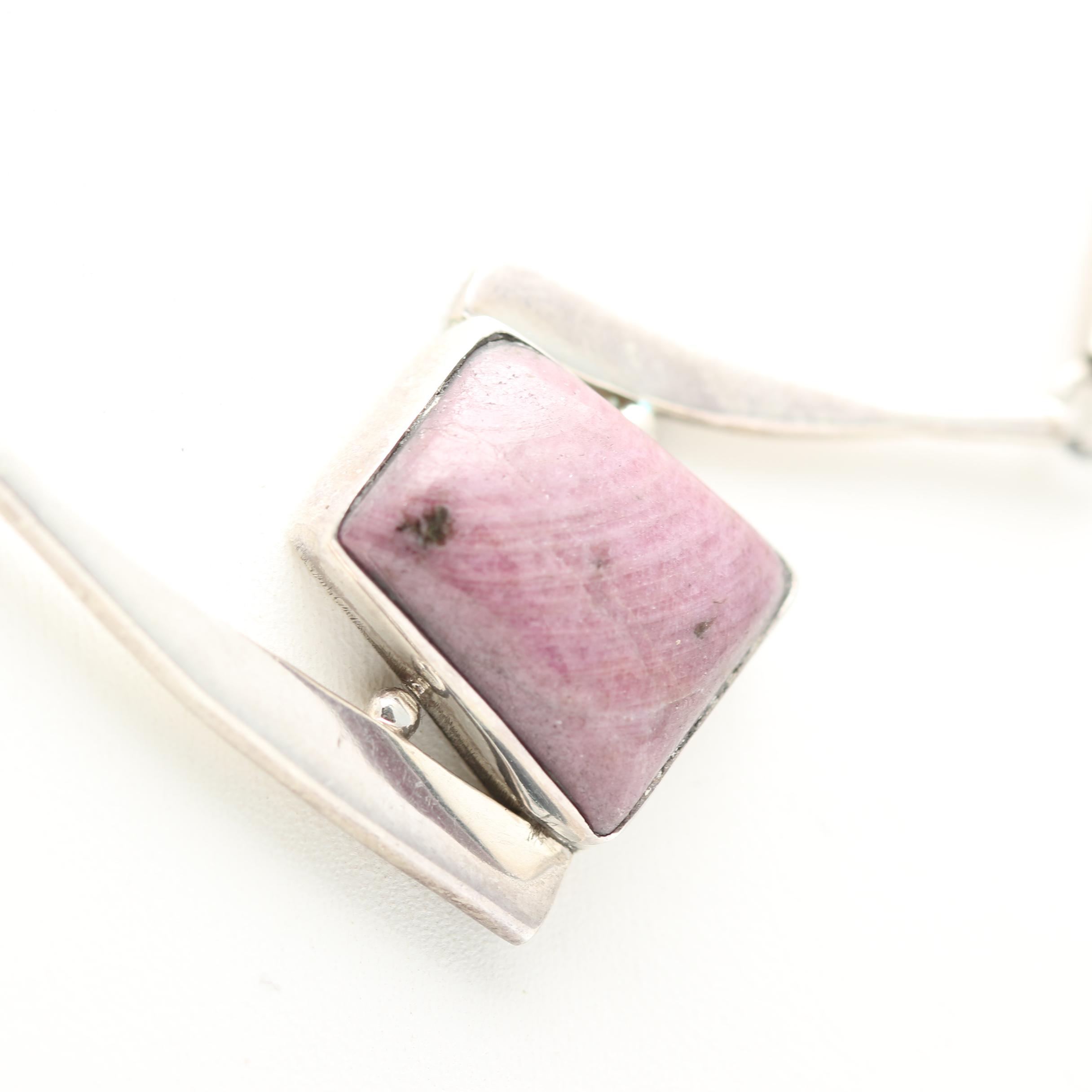 Sterling Silver Chalcedony Pendant Necklace