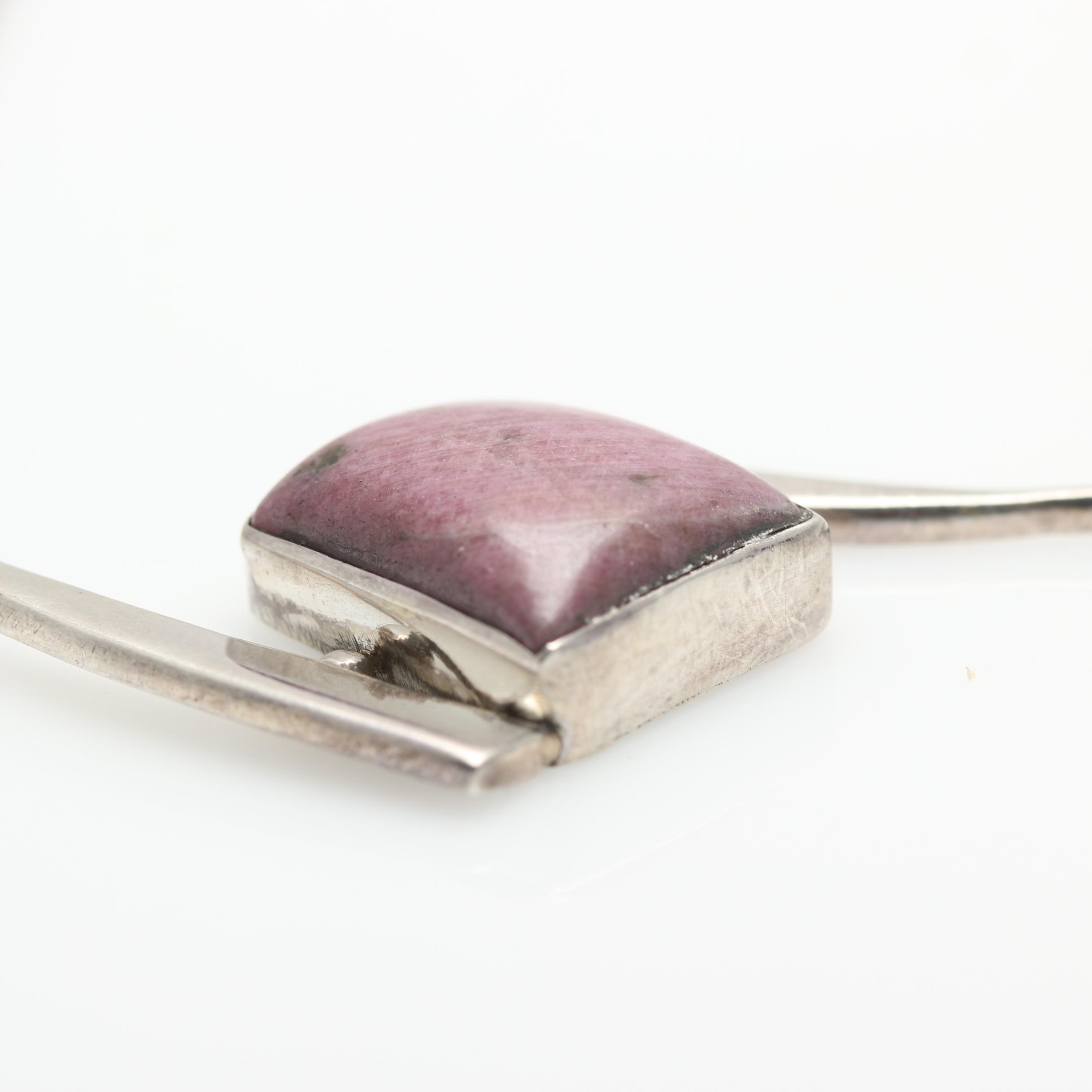 Sterling Silver Chalcedony Pendant Necklace