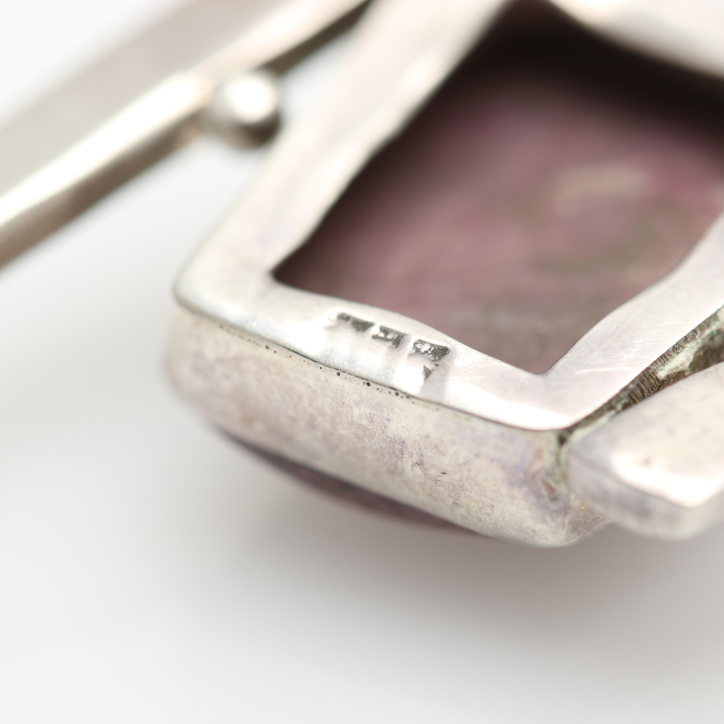 Sterling Silver Chalcedony Pendant Necklace