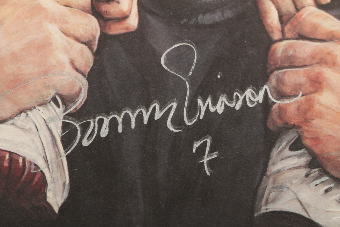 Signed Boomer Esiason "A Quarterback's Crusade" Lithograph