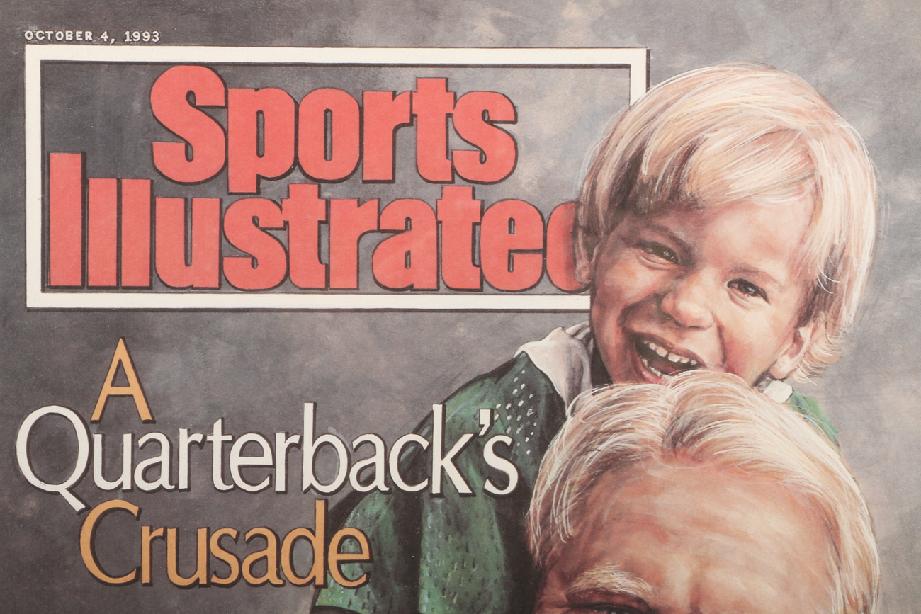 Signed Boomer Esiason "A Quarterback's Crusade" Lithograph