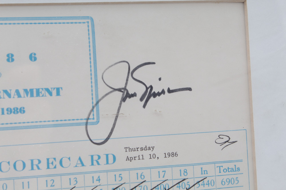 Jack Nicklaus Signed Complete Set of Scorecards from 1986 Masters