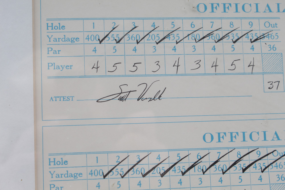 Jack Nicklaus Signed Complete Set of Scorecards from 1986 Masters