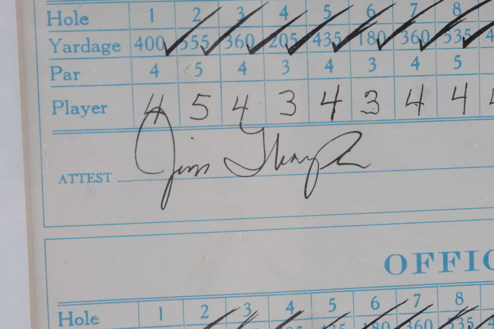 Jack Nicklaus Signed Complete Set of Scorecards from 1986 Masters