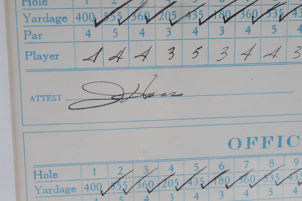 Jack Nicklaus Signed Complete Set of Scorecards from 1986 Masters